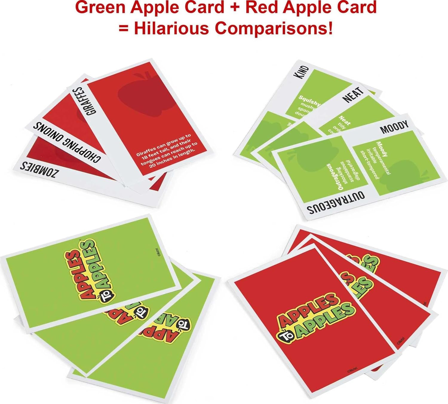 Mattel Games Apples to Apples Game of Comparisons for Parties & Family Reunions with 500+ Cards for 4 to 8 Players image number 4