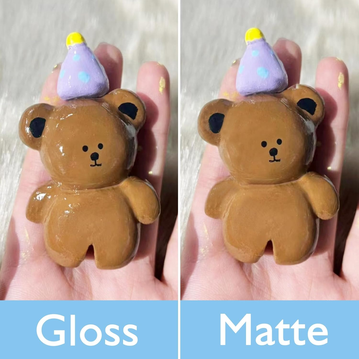 200Ml Air Dry Clay Varnish，Air Dry Clay Sealant for Airdry Clay，Air Dry Clay Glaze Can Not Only Used to Prevent Clay Cracking, Scratches, and Wear,It Can Also Having a Glossy Glaze Effect (Gloss) image number 5