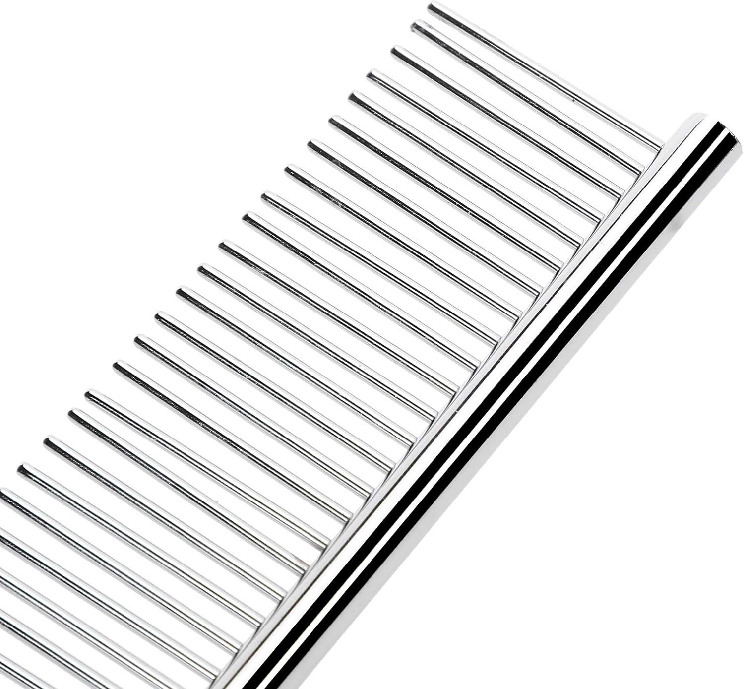 Pet Comb for Remove and Knots, Curved Pet Hair Comb with Stainless Steel Teeth Ideal for Cats and Dogs Dense Teeth Type Pet Grooming Comb image number 5