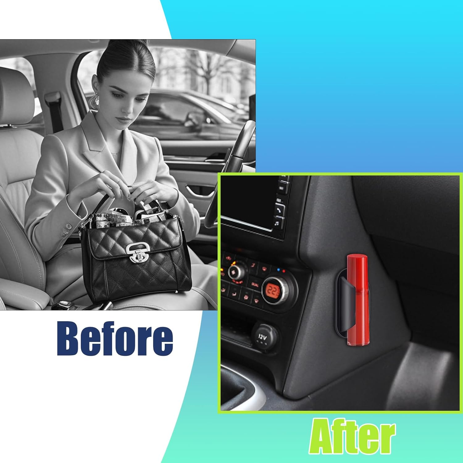 Vodolo Car Lip Balm Holder No Melt,2Pcs Car Lip Balm Holder,Car Accessories for Women Interior,Suitable for Most Vehicles