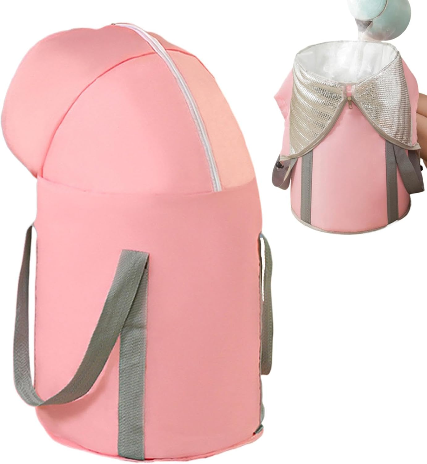 Apujent Portable Foot Bath,Foldable Foot Wash Bag Foot Bath Basin with Knee Cover - Pedicure Foot Spa Tub Bag, Portable Foot Bucket for Travel, Outdoor, Laundry Use