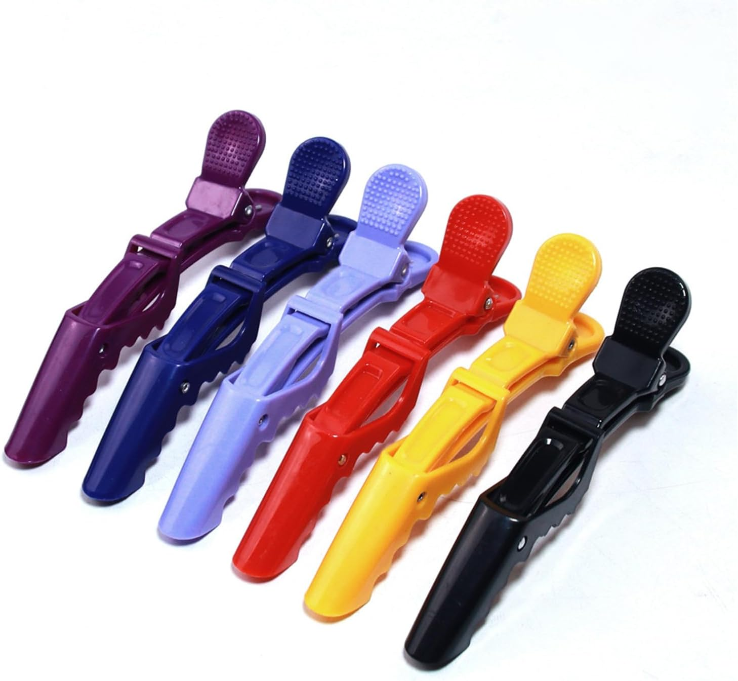 6 Hair Clips Hairdresser, Hair Clips for Styling and Cutting, No-Trace Section Clips Hairdresser with Silicone Band, Hair Clips for Styling and Cutting, Professional Salon Hair Clip Hairdresser image number 6