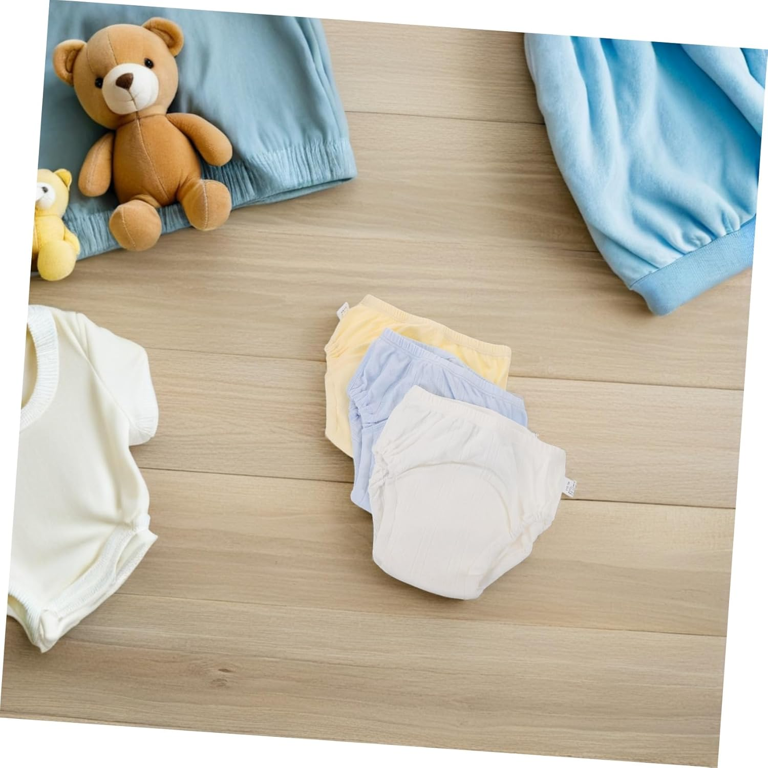 Hohopeti 3PCS Reusable Cotton Training Pants for Leakproof Design Breathable Soft Potty Underwear for Boys and Comfortable Fit for Day and Night Use image number 1