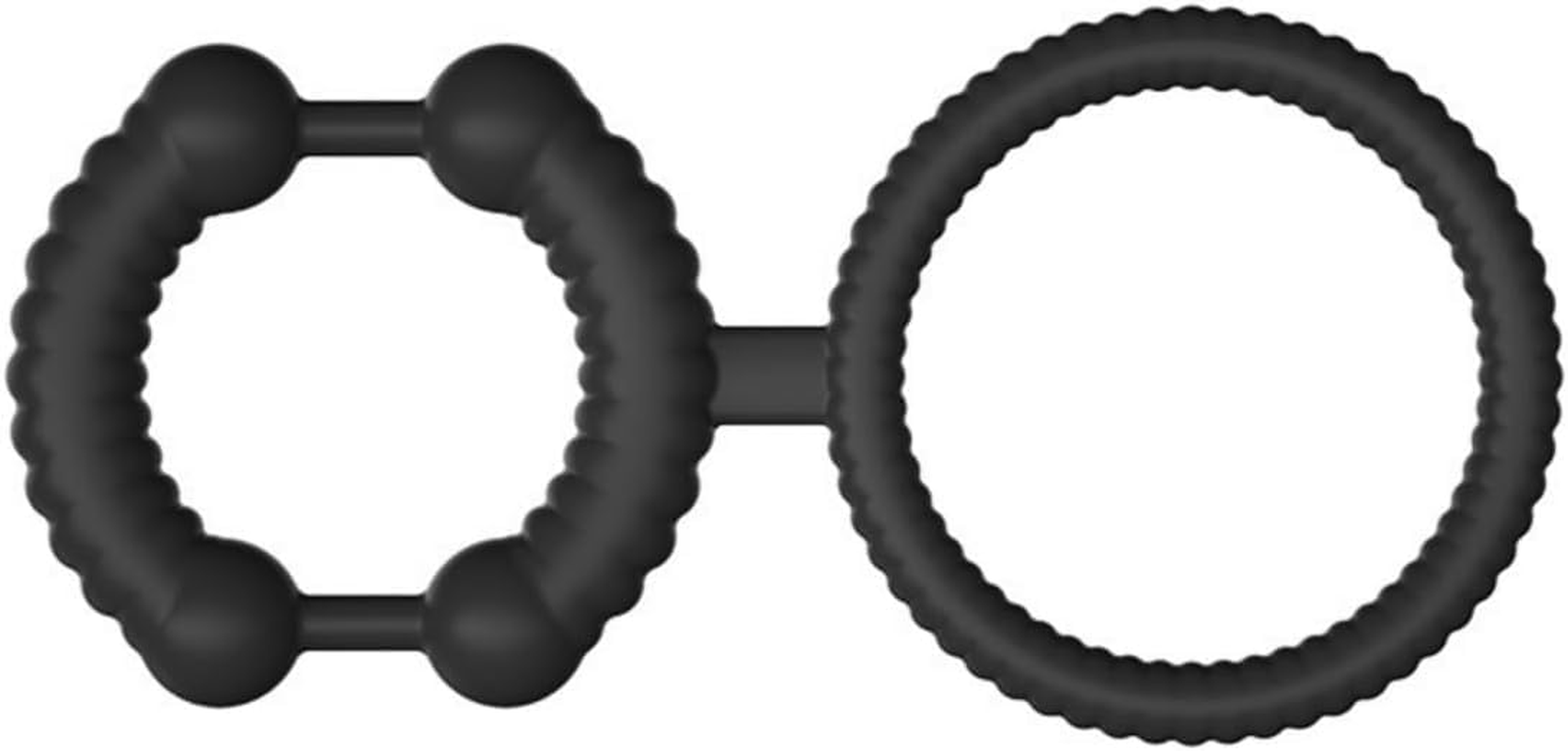 Penis Rings Extender Enlarger Sheath Male Enhancer Ball Stretcher Sleeve Girth Ring for Adult Men Sex Toys (Black) image number 2