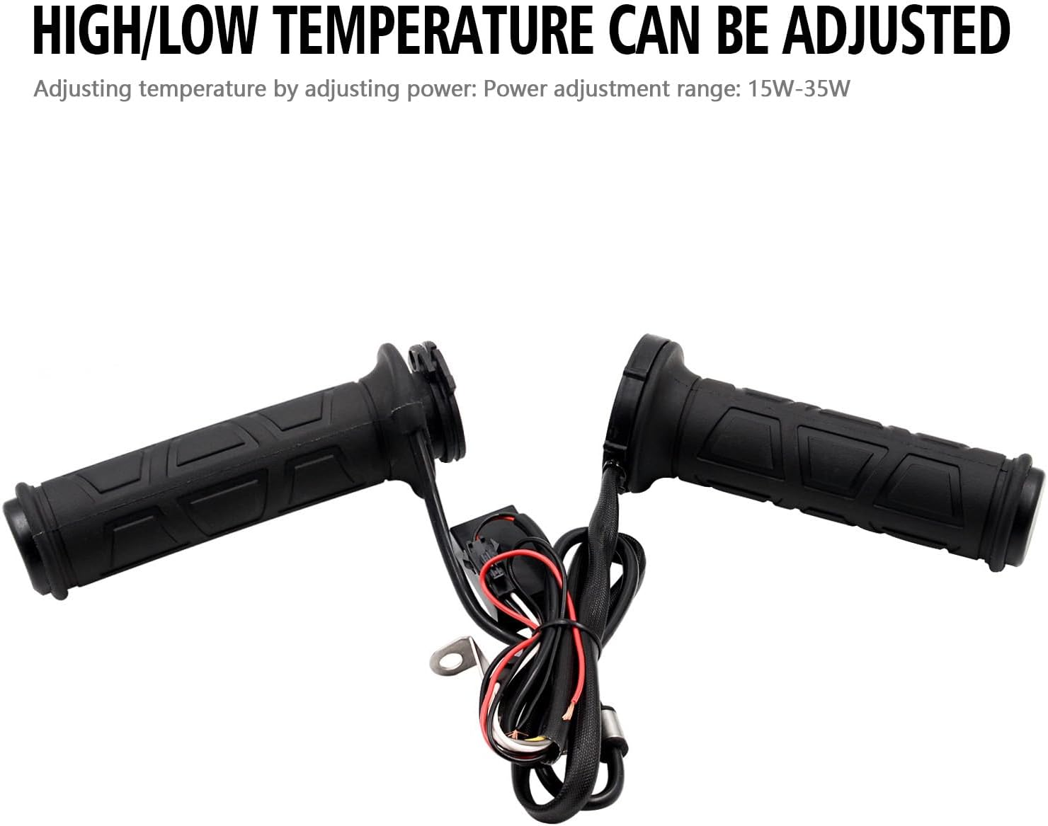 B-Qtech Motorcycle Heated Hand Grips, Universal 22Mm (7/8") Electric Handlebar Grip, Smart 3 Level Temperature Control, Hand Grip for Motorcycle/Bike/Atv in Winter image number 3