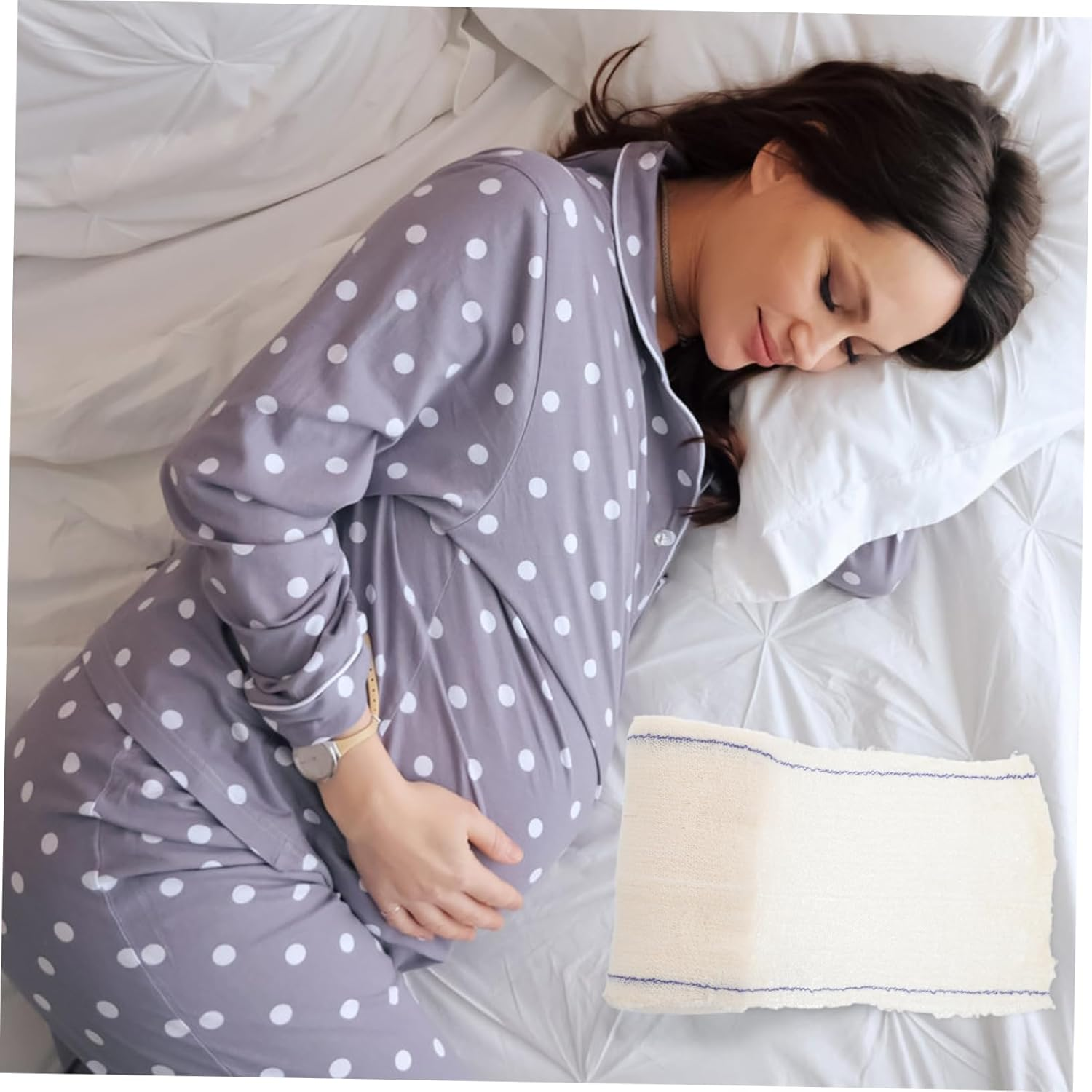 Ibasenice Pregnant Belly Support Band Postpartum Care Hip Sculpting Chest and Belly Support Bandage