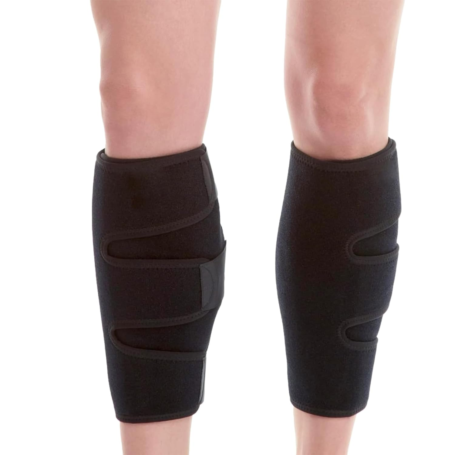 Calf Support Brace 2 Pack Adjustable Shin Splint Compression Sleeve - Calf Support Bandage with Adjustable Shin Compression Wrap for Leg Pain Relief image number 3
