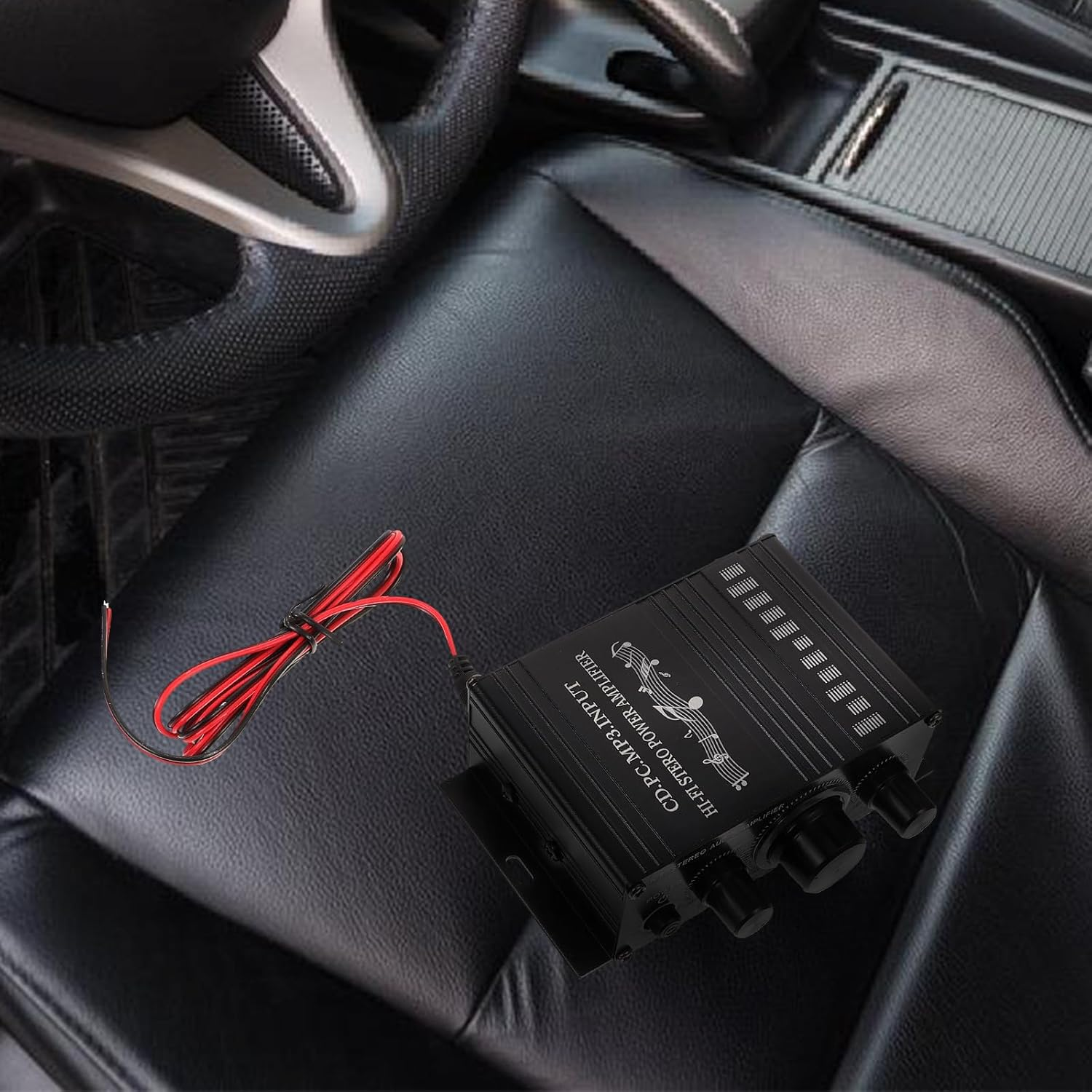 Toddmomy Mini Amplifier Car and Home Audio Stereo Amp with Dc Cable, Compact Black Power Amplifier for Portable Speaker Systems and Mp3 Players image number 2