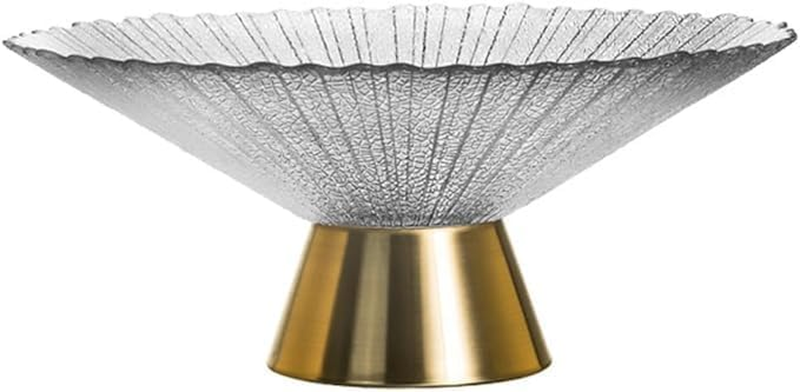 Fruit Bowl, Glass Plates, Fruit Serving Tray, Copper Bottom Glass Fruit Plate, Fruit Trays for Party, Snacks Serving Tray image number 6