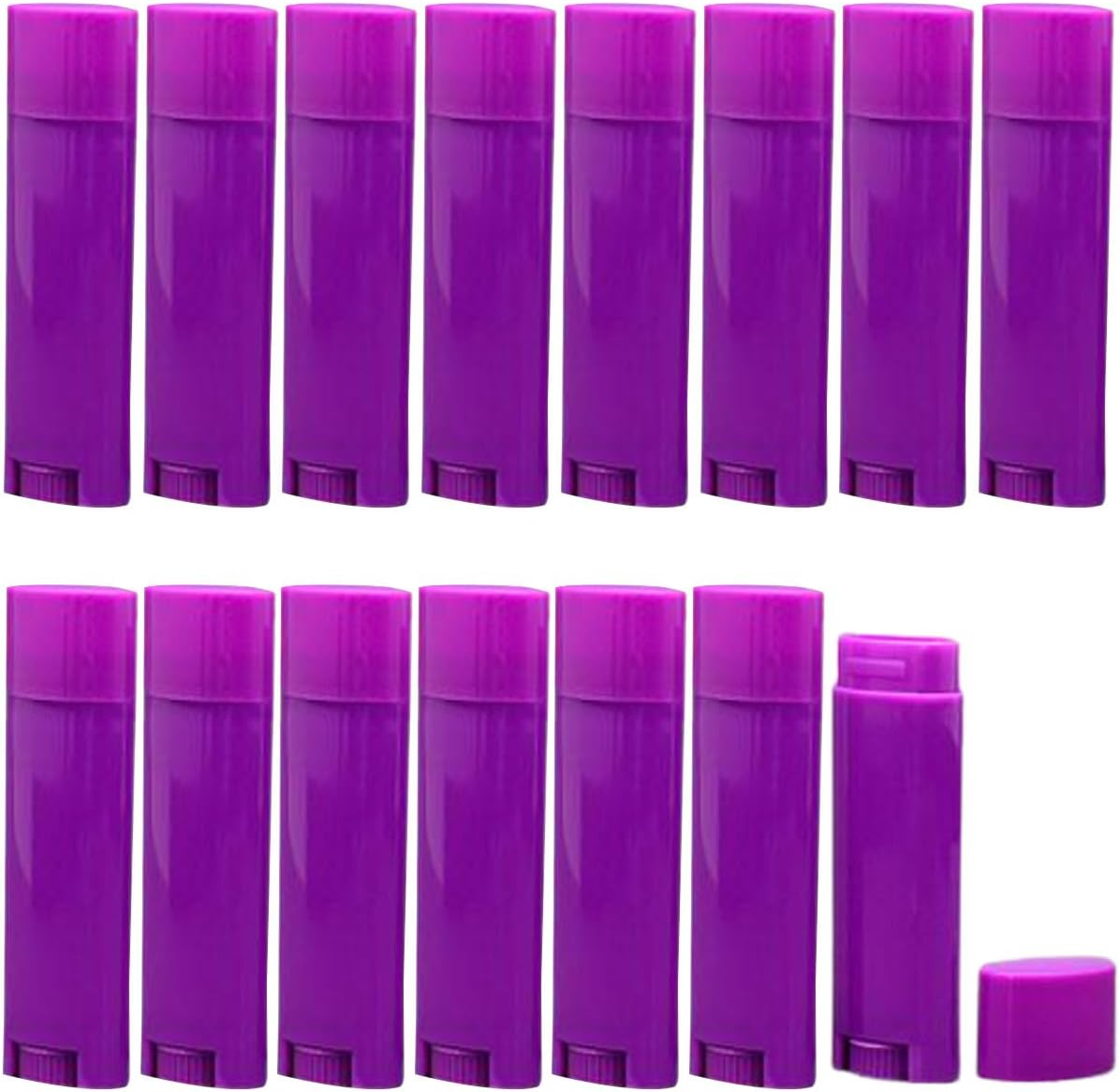 FZBNSRKO 5Ml 25Pcs Empty Oval Deodorant Lip Balm Tubes Containers Twist-Up Refillable Containers for Lipstick,Chapstick,Homemade Lip Balm,Diy Deodorants(Purple)