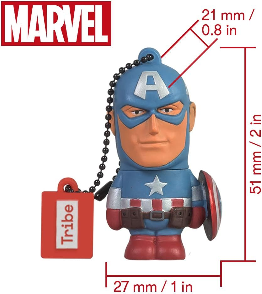 Tribe FD016501 Marvel - Captain America 16 GB USB Flash Drive