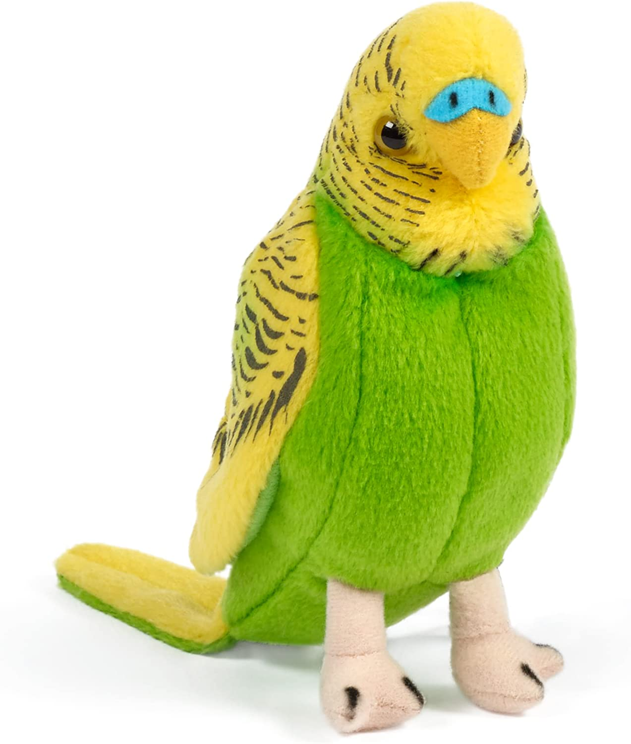 Living Nature Yellow Budgerigar with Sound, Realistic Plush Bird Toy, Soft Stuffed Animal for Kids and Collectors, Eco-Friendly Soft Toy with Chirping Sound and Educational Fact Tag image number 3