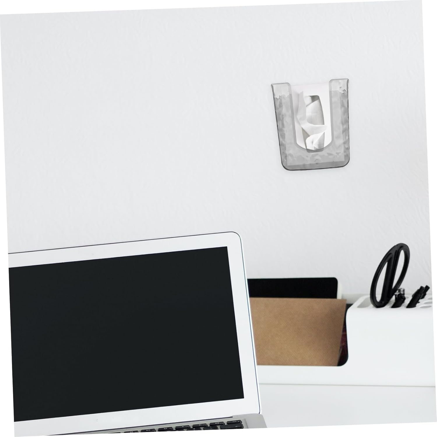 WOONEKY Space-Saving Wall-Mounted Tissue Box Dispenser Holder for Wet Wipes Modern Bathroom Accessory image number 3