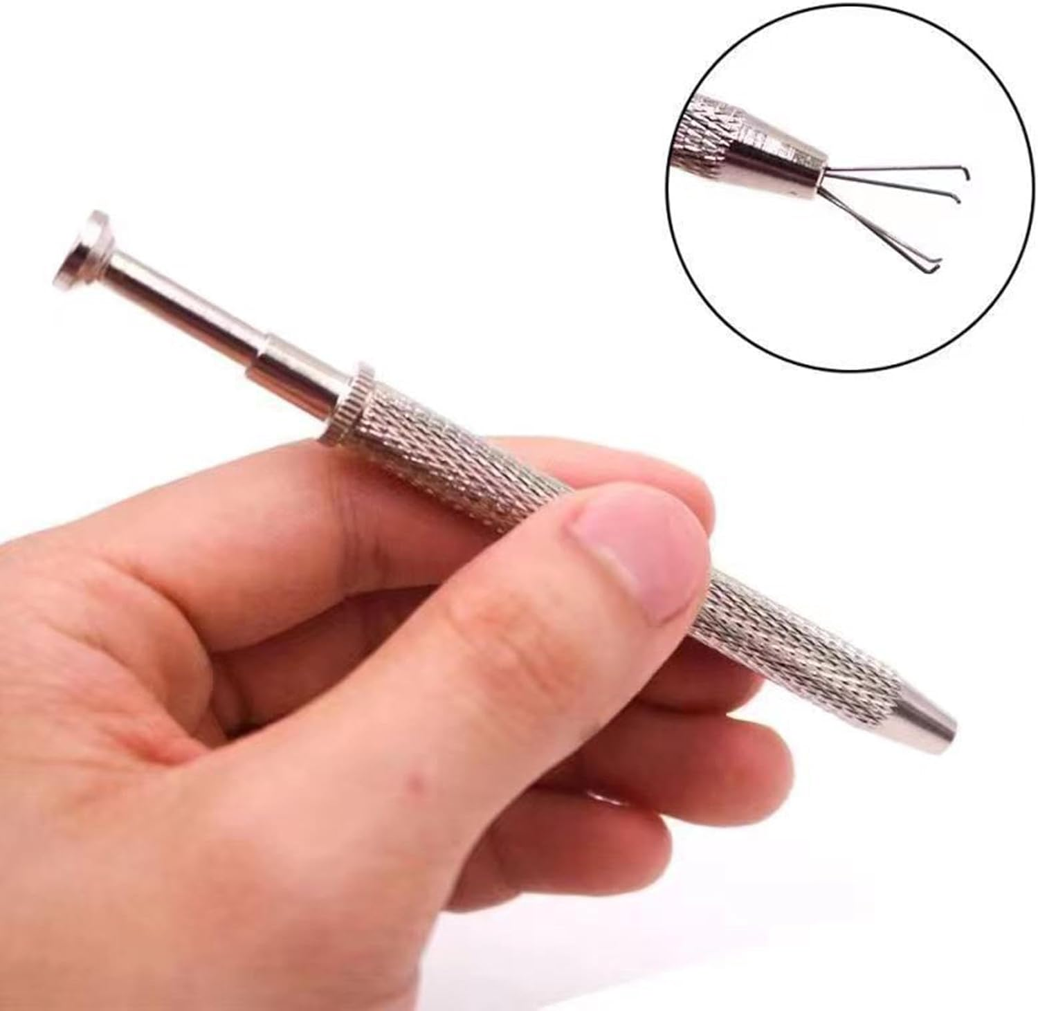 Rhinestones Picker Tool - 4 Prong Rhinestone Tool Applicator | Rhinestone Picker Dotting Pen | Non-Slip Bead Precision Component Holder, Hand Tweezer Jewelry Tools Accessories for Nail Art Decorat image number 5