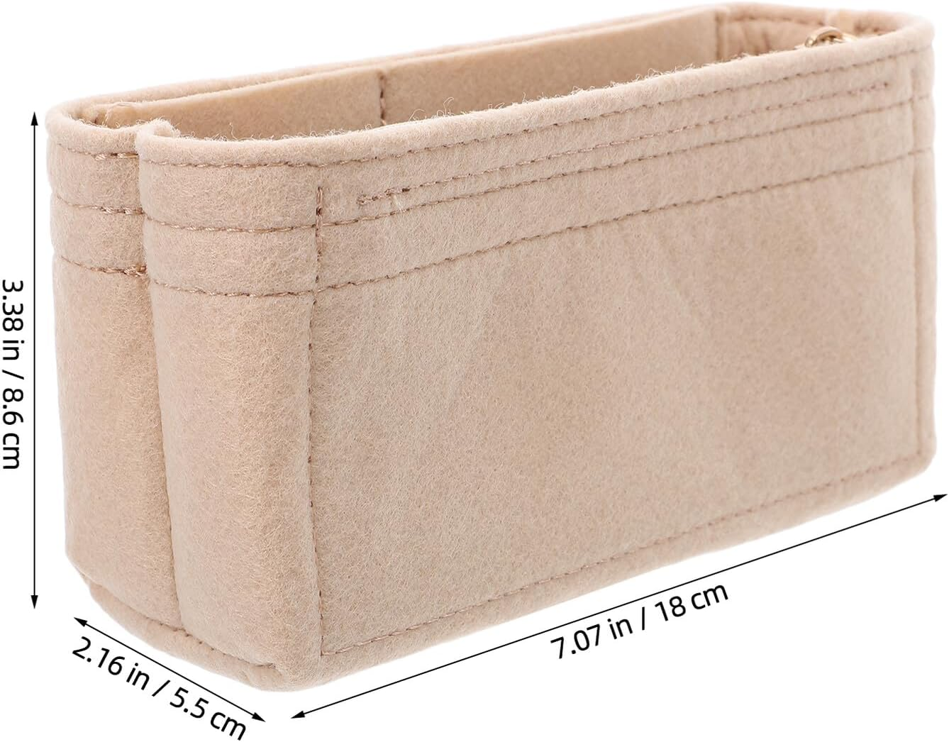 KESYOO Felt Bag Organizer with Zipper, Inner Liner for Makeup Bag, Multipurpose Insert for Handbag, Protection and Organization for Daily Use and Travel image number 5