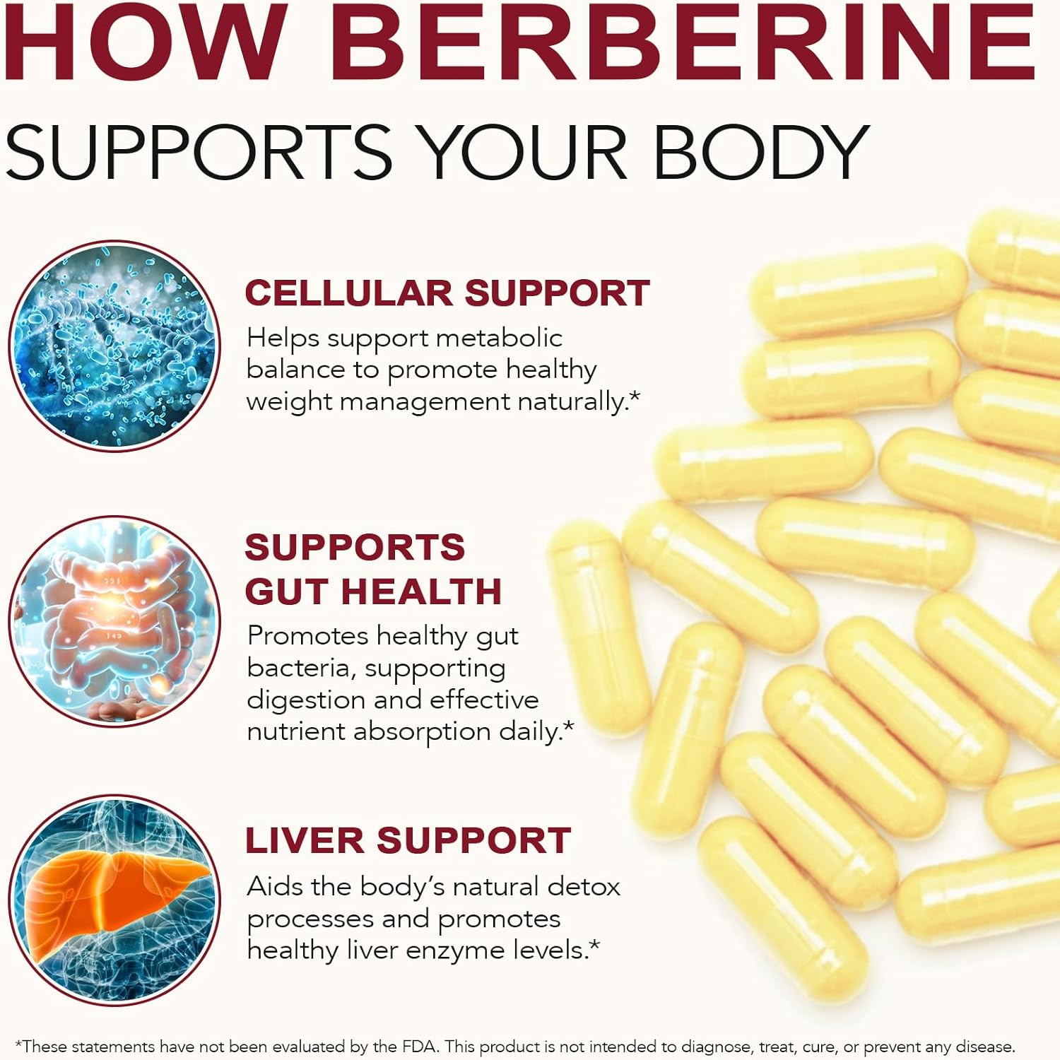 Berberine plus 1200 Mg | Premium Strength Herbal Supplement | 2-Month Supply | Non-Gmo, Gluten Free | 120 Capsules