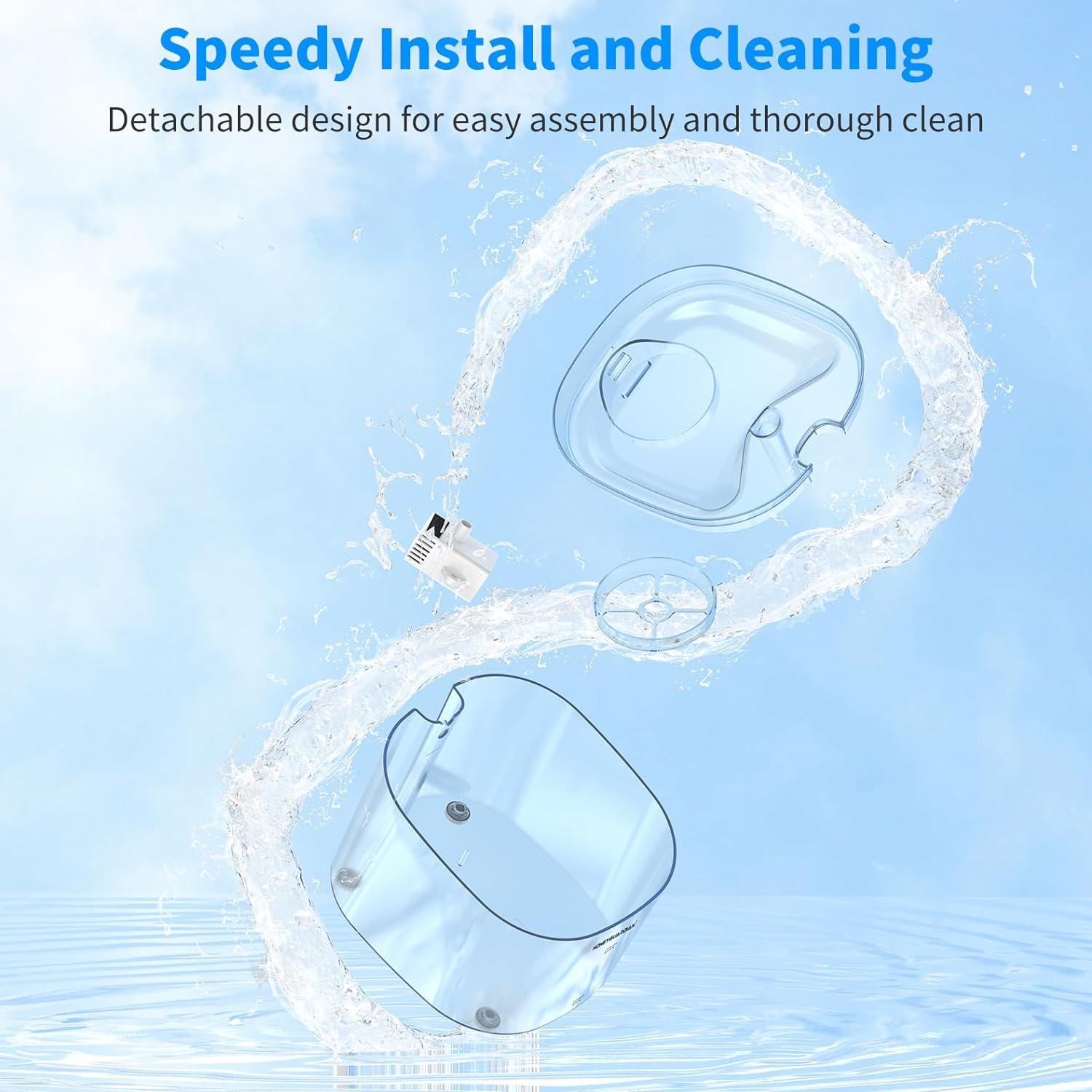 Honeyguaridan Battery Operated Cat Water Fountain, 2.5L Smart Pet Water Fountain for Cats and Dogs with Motion Sensor, Wireless Automatic Cat Water Dispenser with Ultra Quiet Pump,2 Filters image number 2