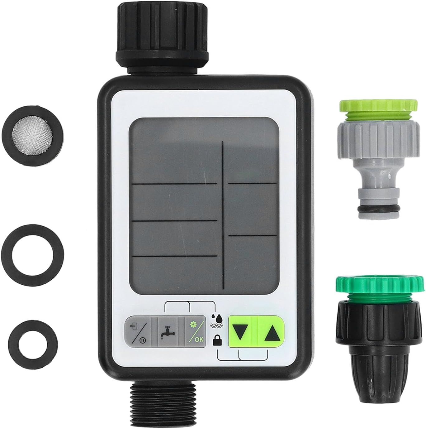 Digital Irrigation Water Timer, 3.2In Screen 3 Modes Rain Sensing System Timer with Temperature Control for Lawn, Potted Plants, Vegetable Plots, Courtyards, and Nurseries image number 1