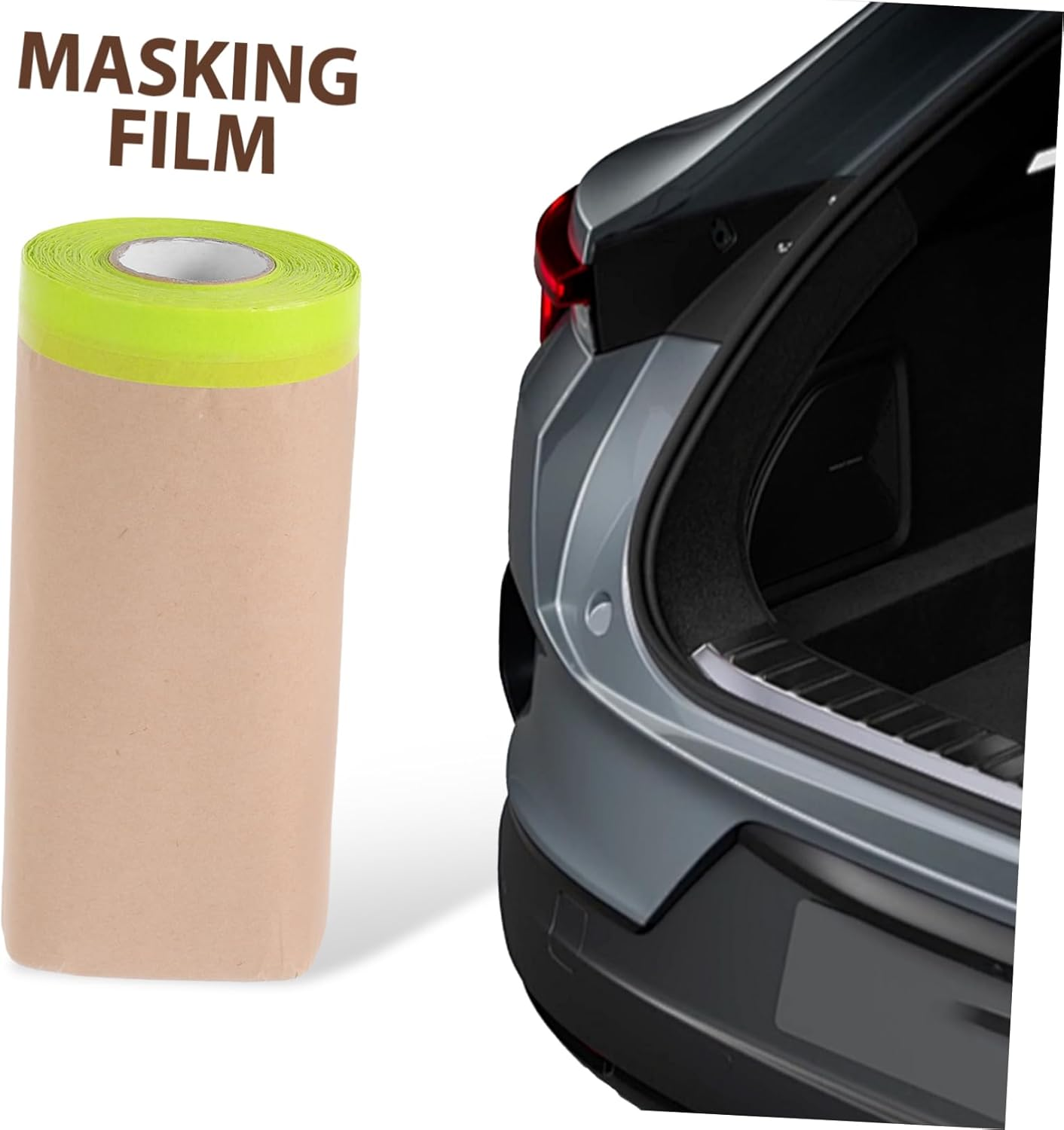 TEHAUX 5Pcs Masking Film Roll Semi Adhesive Paper for Artists Automotive Masking Tape Film Painters Paper Stencil Cutting Template Making Dust Protection for Oil Painting image number 2