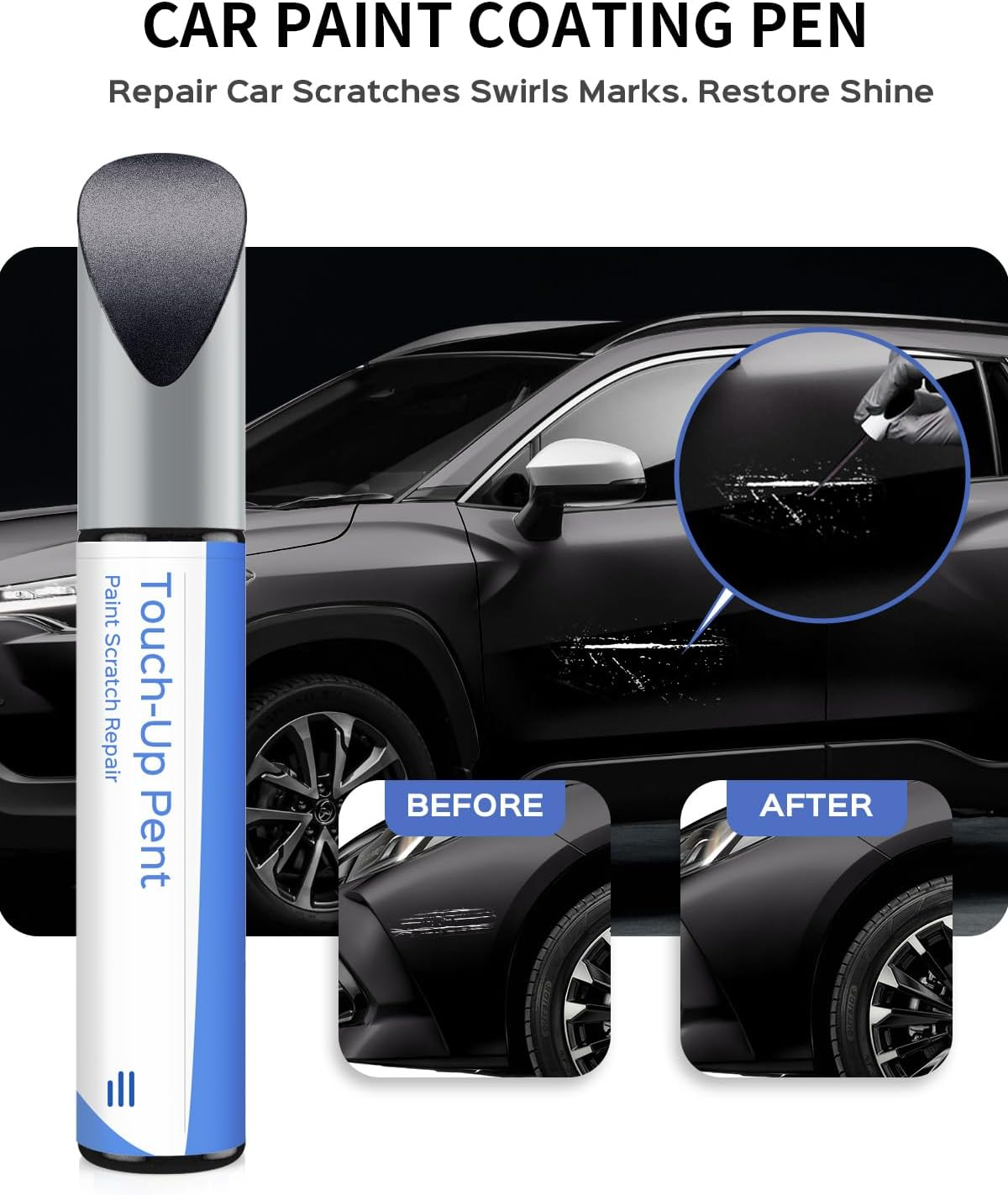 202 Black Touch up Paint Compatible with Toyota Exact Match Chips and Nicks Touch Up image number 5