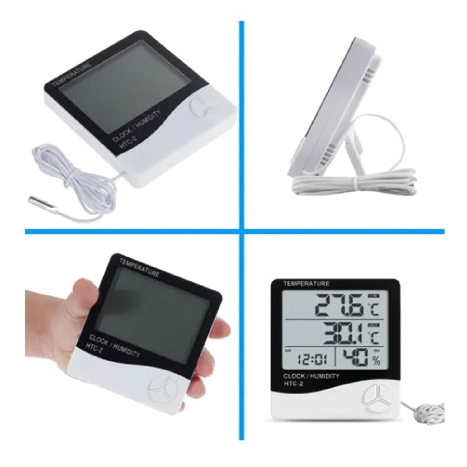 Haofy Digital Hygrometer Thermometer with 1.5M External Watertight Probe Indoor Outdoor Temperature Humidity Monitor for Home Greenhouse image number 3