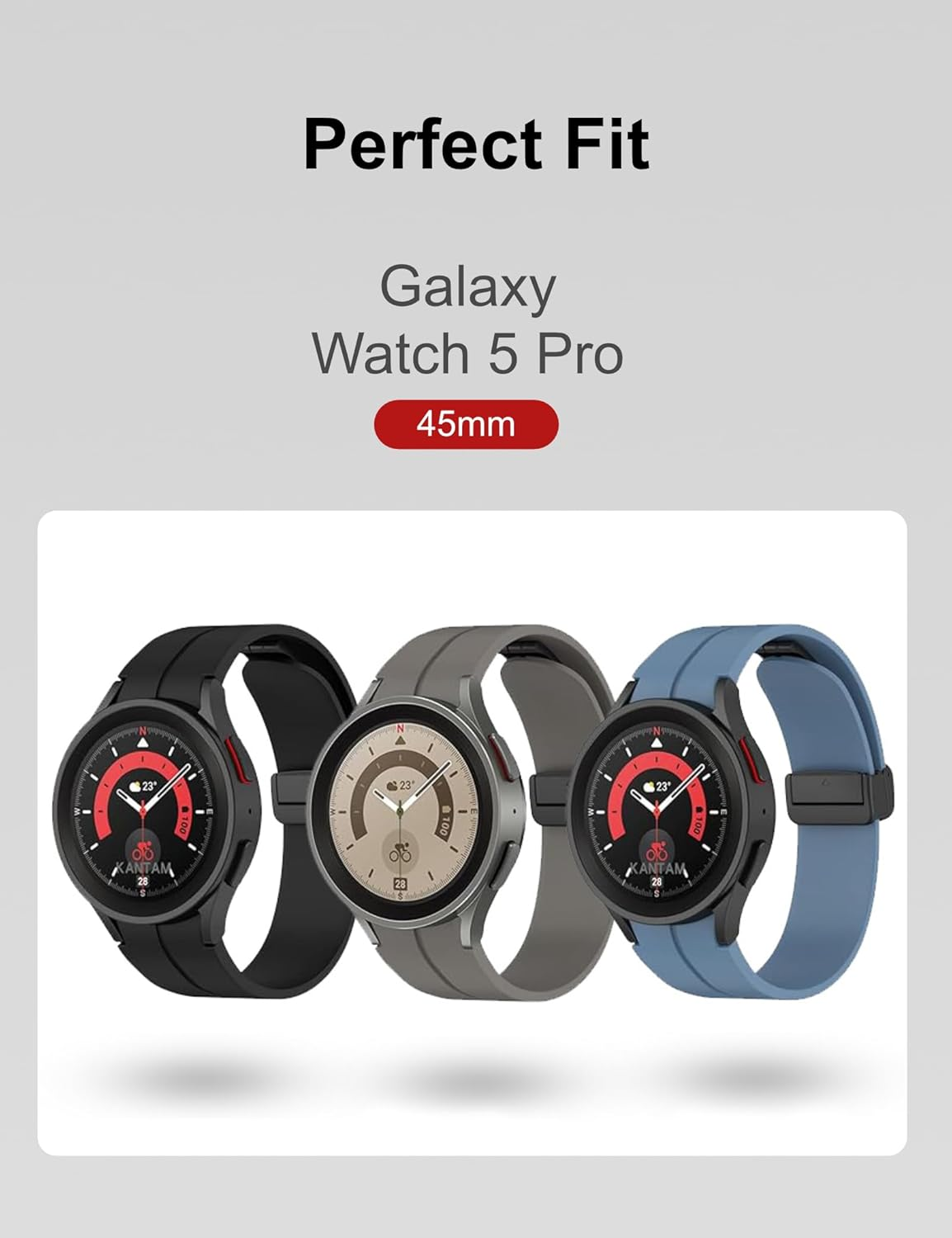 Sinoacc (4-Pack Screen Protector for Galaxy Watch 5 Pro 45Mm Tempered Glass Cover for Samsung Galaxy Watch 5 Pro,Anti-Scratch