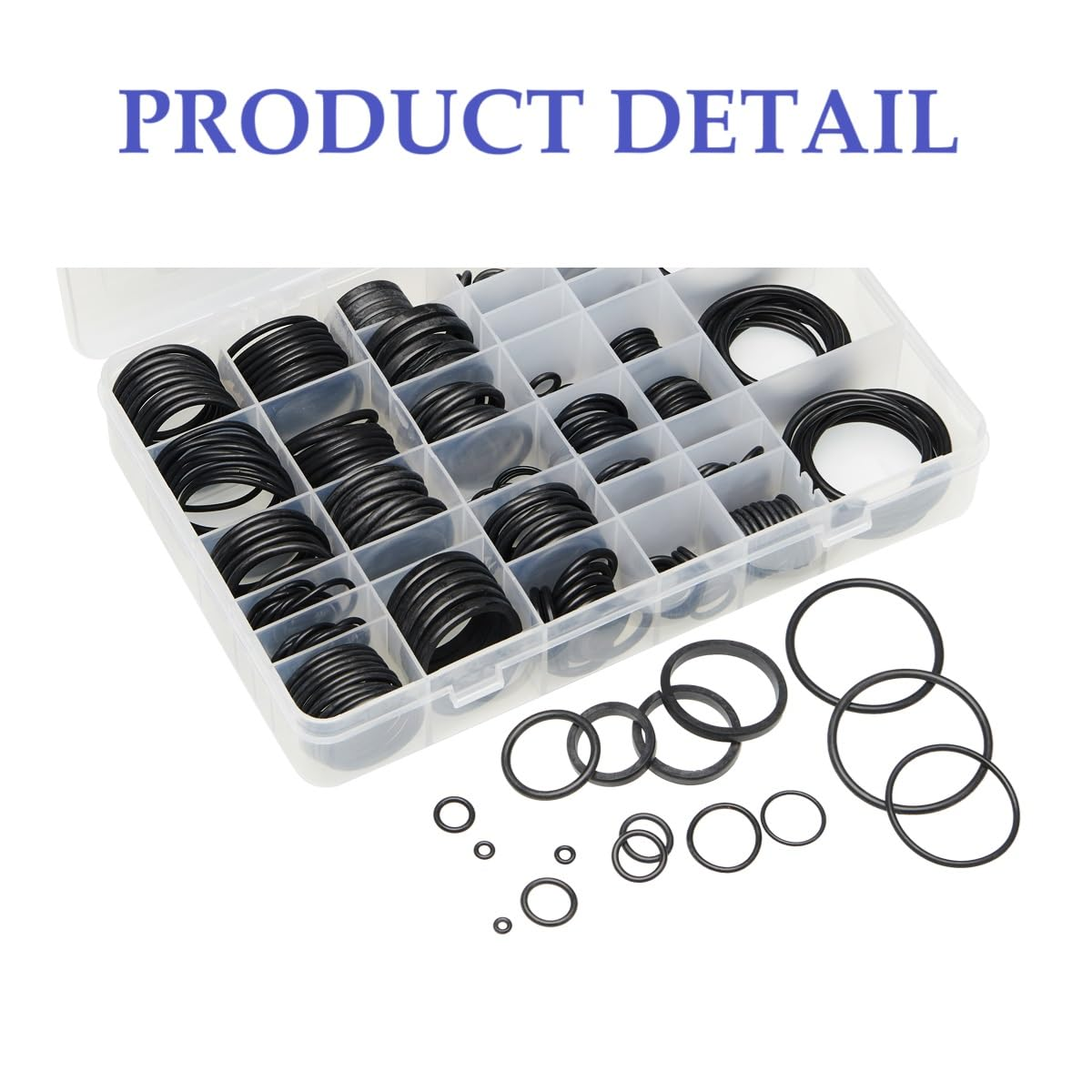 396 PCS Nitrile 90 Duro O-Ring Kit for Hydraulic Pipe Pump, Caterpillar Excavator, Black, 37Mm, Kit of 1