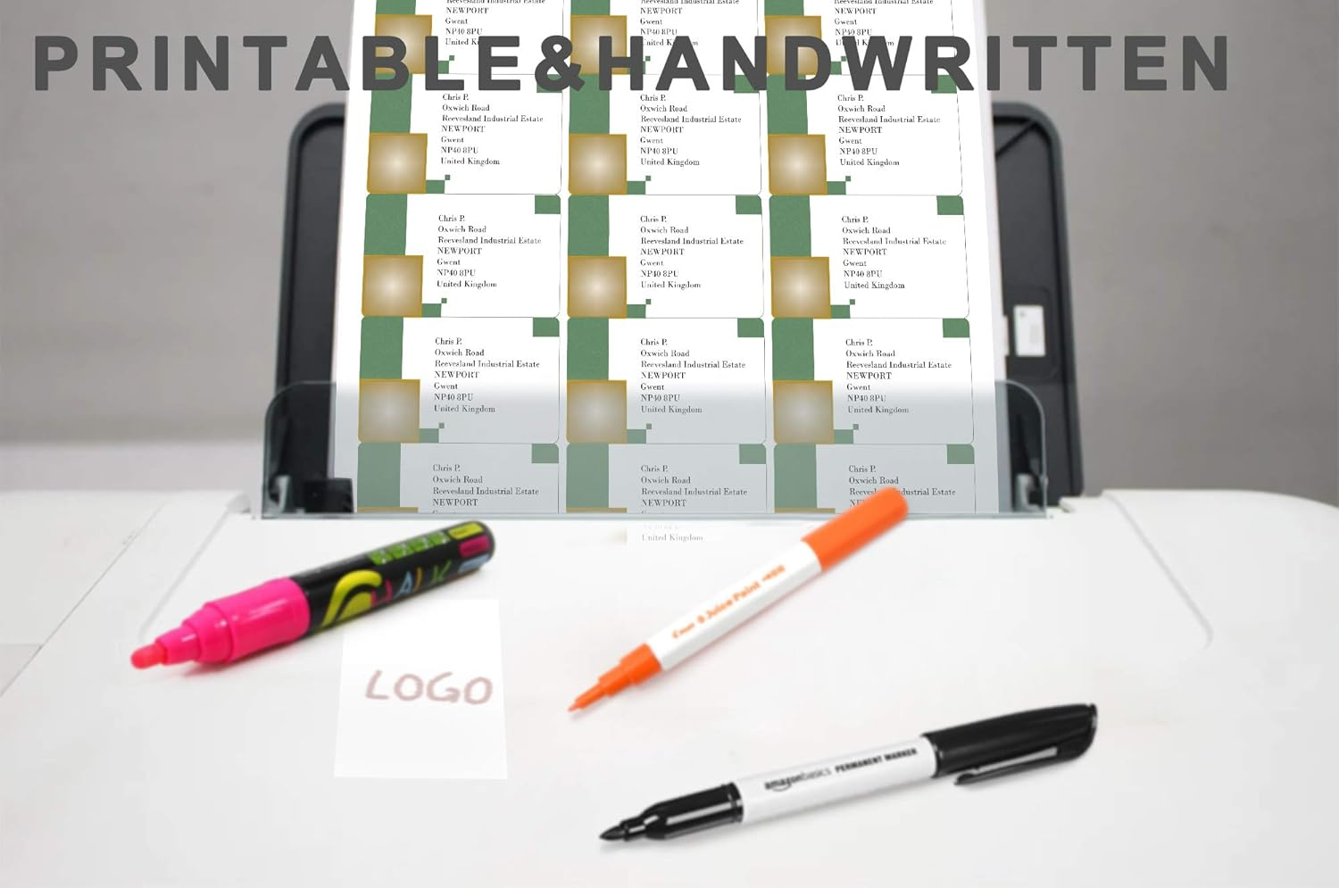 Mr-Label White Waterproof & Tear-Resistant Multi-Purpose Labels - for Outdoor | Kitchen | Business - Self-Adhesive Stickers for Inkjet & Laser Printer - 63.5 X 38.1 Mm - 525 Labels