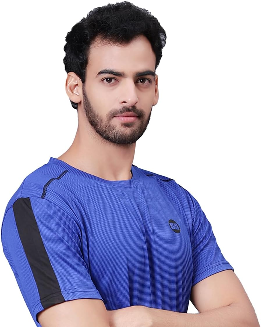 SS Wave Half Sleeves Cricket T-Shirts for Men'S & Boy'S | Royal Blue & Black|Size-M image number 3