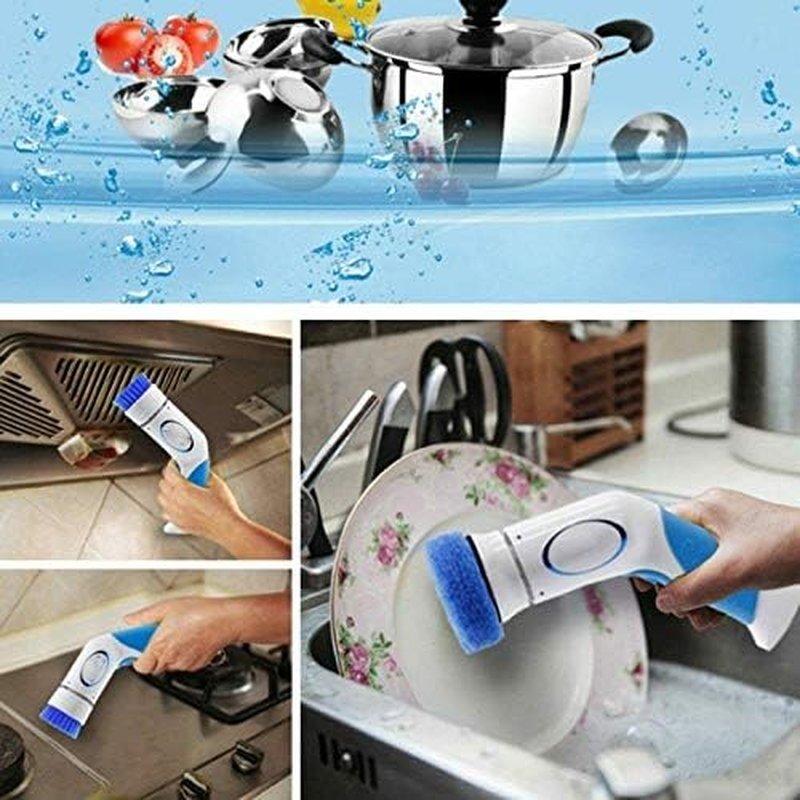 EZONEDEAL Electric Cleaning Brush - Dishwasher Electric Scrubbing Brush, Electric Scrubber for Cleaning Bathroom, Cordless Shower Scrubber Electric Spin Scrubber and Handheld Power Scrubber image number 4