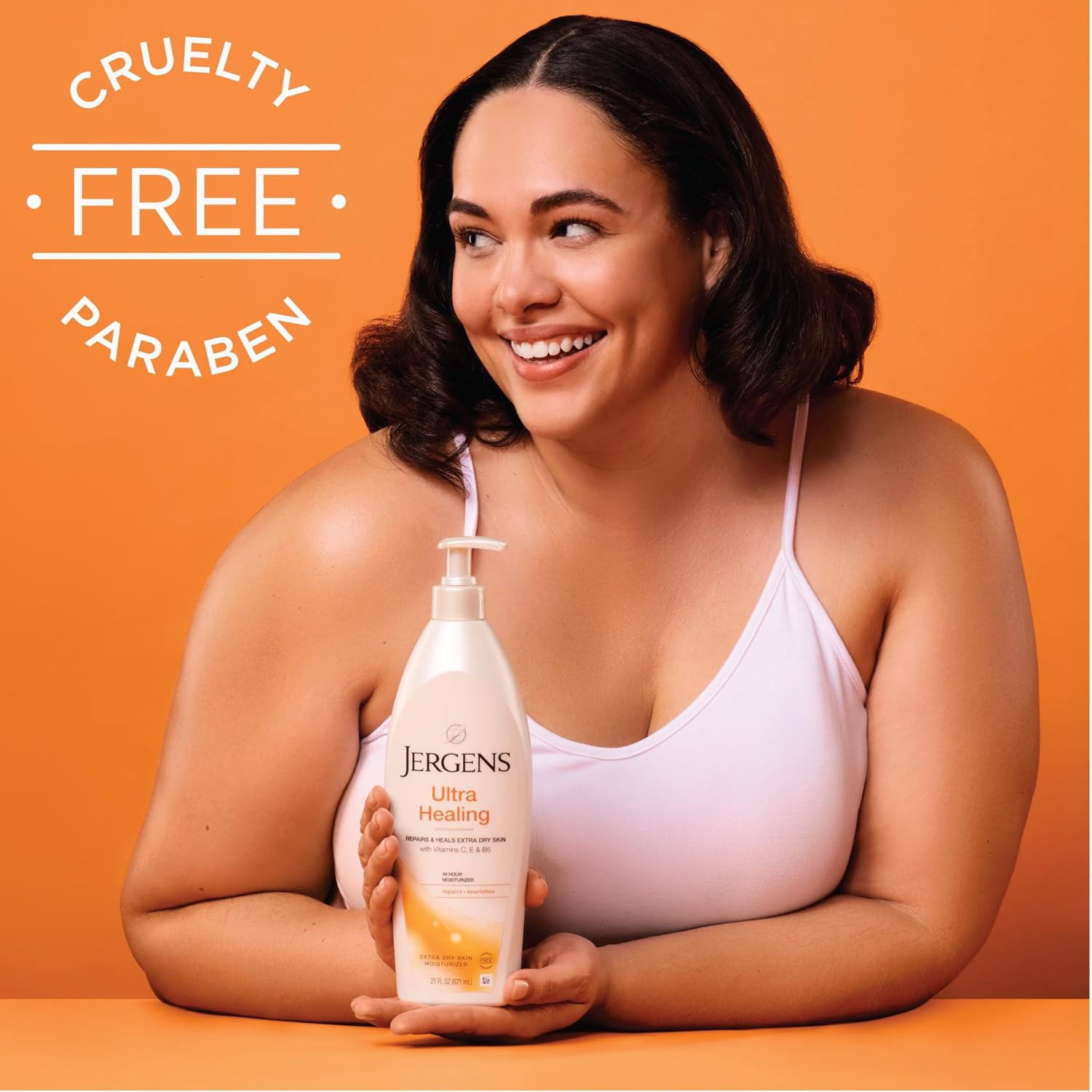 Jergens Ultra Healing Dry Skin Moisturizer, Travel Size Body and Hand Lotion, for Extra Dry Skin, Use after Washing Hands, HYDRALUCENCE Blend, Vitamins C, E, B5, 1 Fl Oz (Pack of 24)