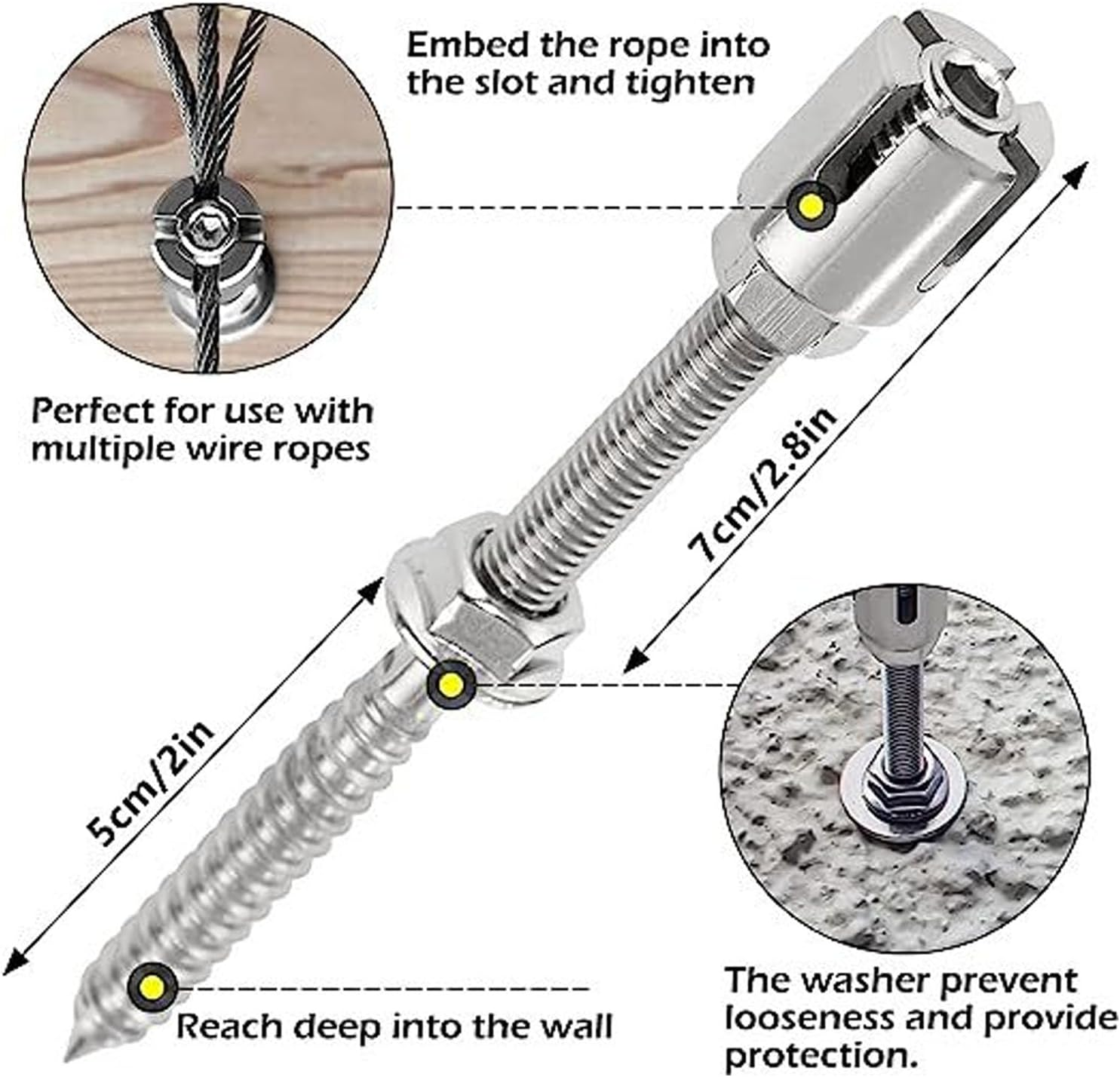 10Sets Wire Trellis Kit, Stainless Steel Green Wall Espalier Trellis for Climbing Plants Outdoor, Heavy Duty Cross Cable Clamp Trellis System for Garden, Plants, Vines & Green image number 1