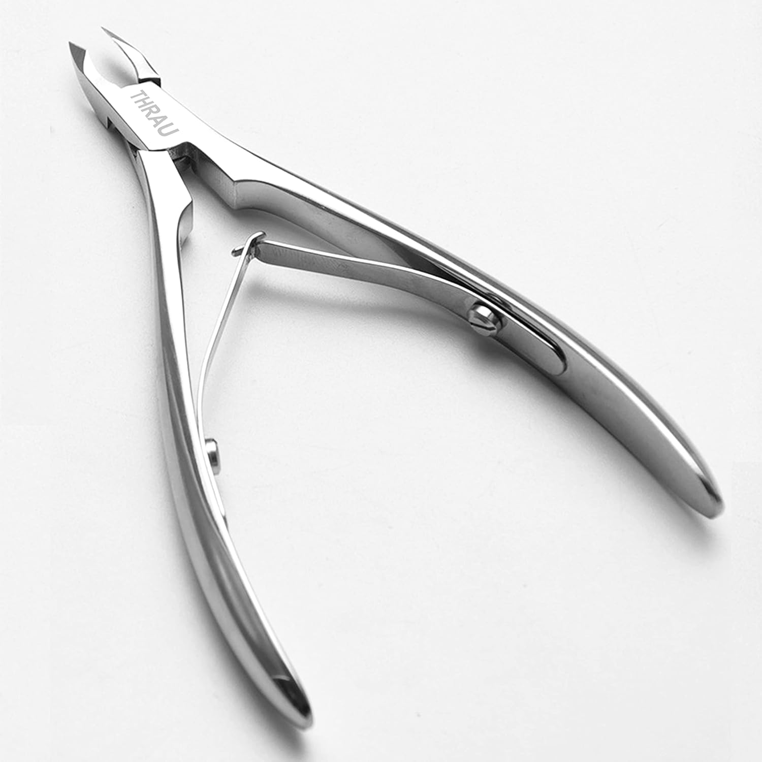 THRAU Cuticle Trimmer for Manicure and Pedicure, Stainless Steel Cuticle Remover Cuticle Nipper, Precise Pointed Tip Grooming Kit for Trim Nail and Dry Skin image number 1