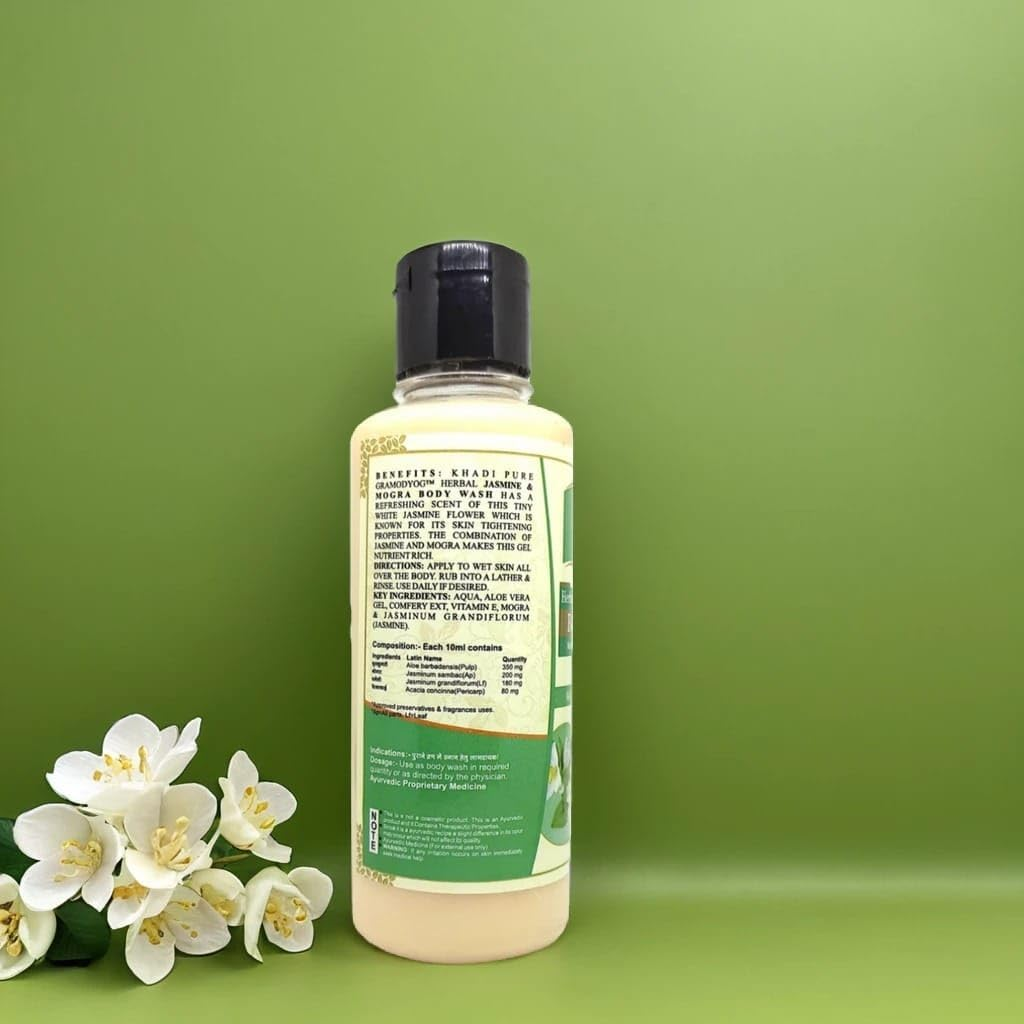 Khadi Pure Jasmine Mogra & Sandal Honey Body Wash, 210 Ml (Pack of 2) image number 4