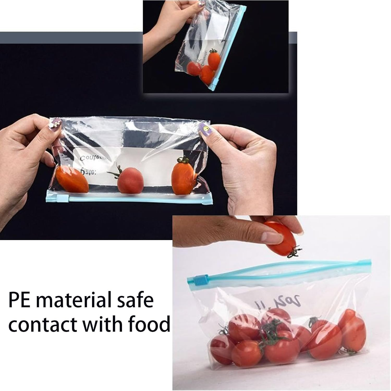 REGODI 30 Pack Stand up Reusable Storage Bags -Free Leakproof Freezer Bags, Food Storage Bags image number 3