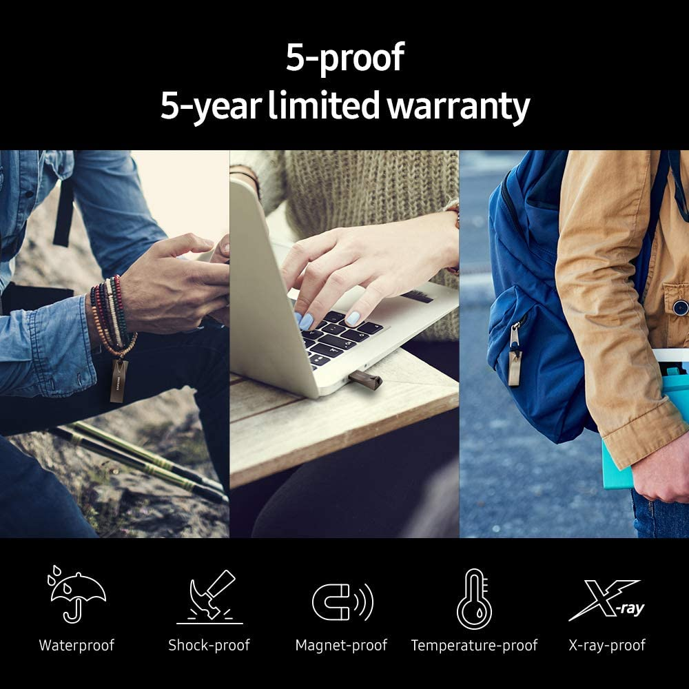 SAMSUNG BAR plus 256GB - 400Mb/S USB 3.1 Flash Drive Champagne Silver (MUF-256BE3/AM) image number 2