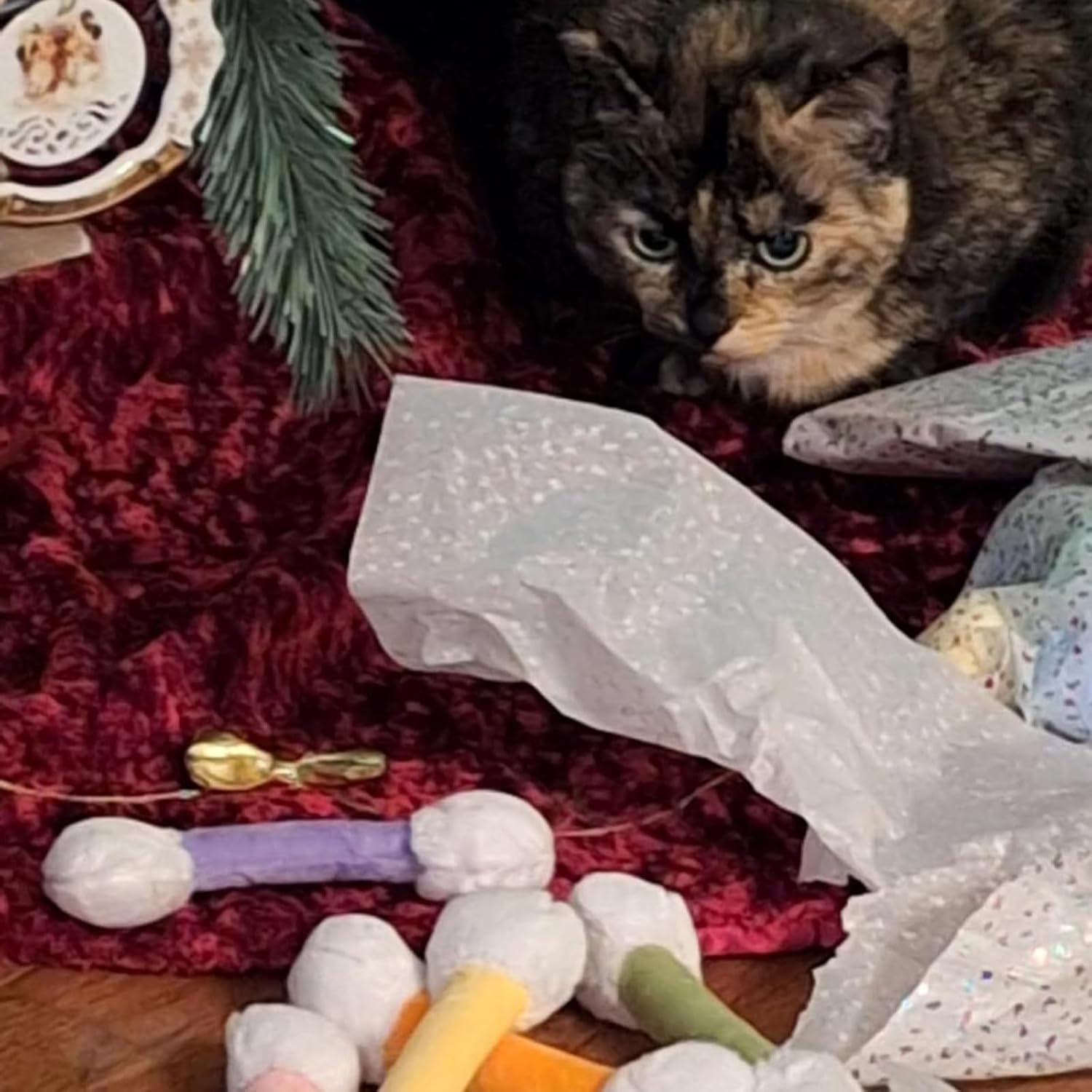 Q Tip Cat Toy, Qtip Cat Toy, Giant Swabs Catnip Toys Set, Interactive Kitty Kick Sticks for Cat Lovers Gift, of 6 Soft Plush Kicker Toys, Sturdy Teething Chew (3Pcs-A) image number 5