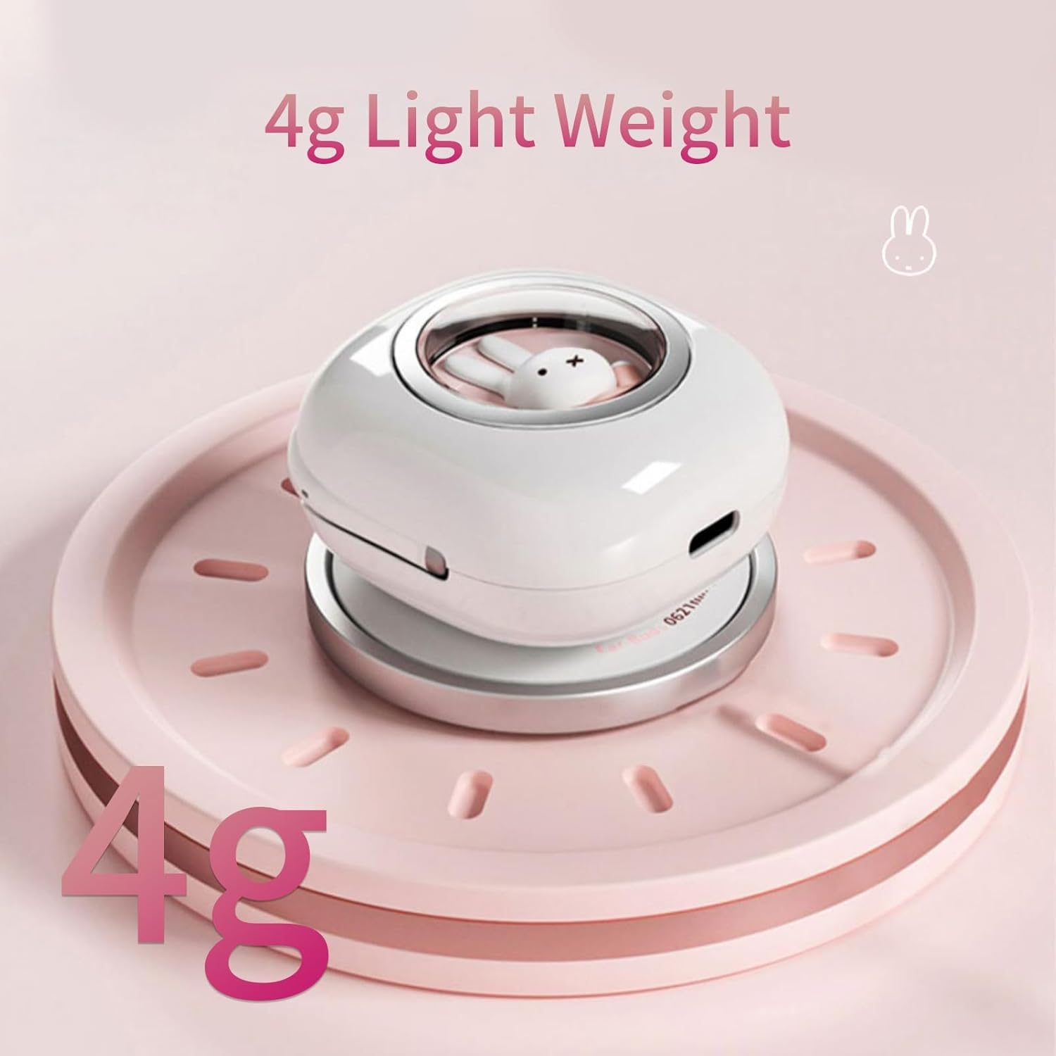 MIPOW X Miffy BT5.3 Wireless Earbuds, Rabbit Design, IPX7, 36 Hours Playtime with Case, AI ENC Noise Cancelling, Sports/Work Earbuds (Pastel Pink) image number 2