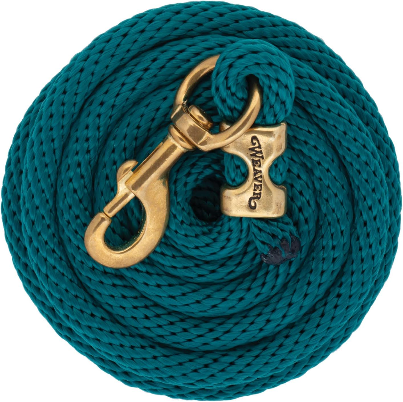 Weaver Leather Poly Lead Rope with Solid Brass 225 Snap, Teal Green image number 6