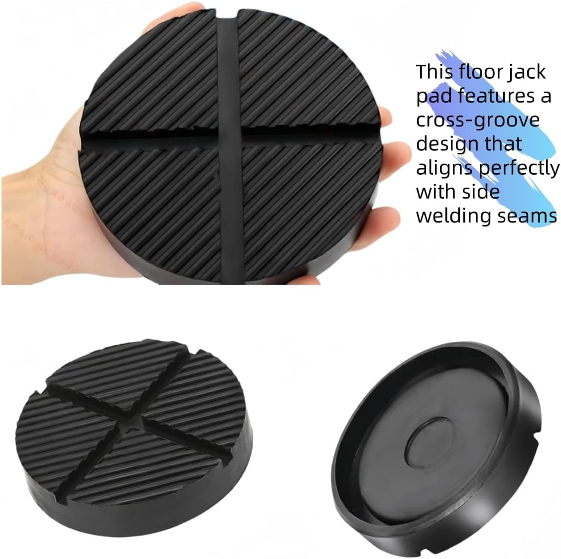 Floor Jack Rubber Pad,Pinch Weld Side Frame Rail Protector Pad,Jack Pad Cross Slotted image number 5