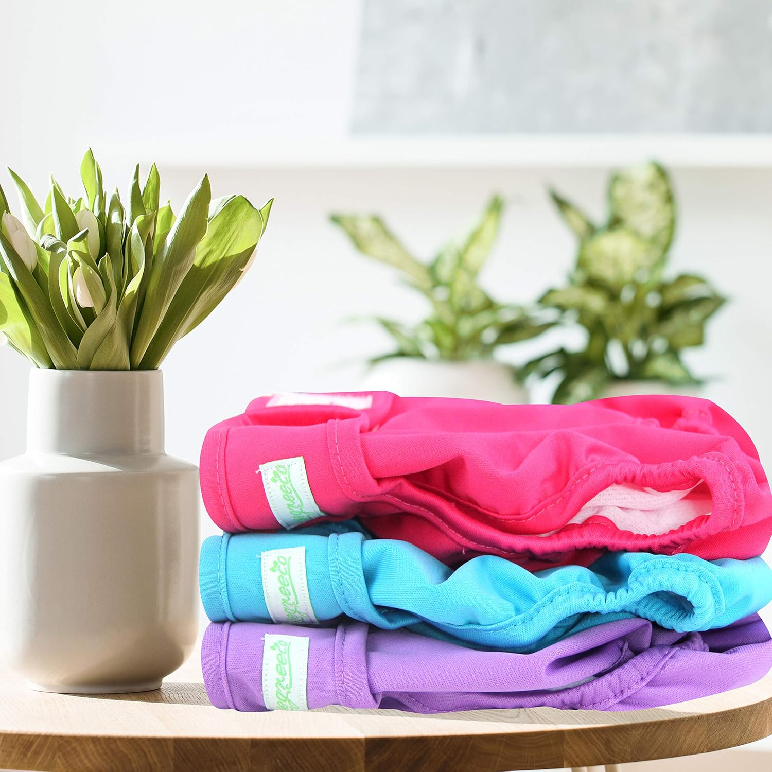 Wegreeco Washable Reusable Premium Female Dog Diapers, Small Medium Large Size,For Female Dog, Pack of 3,Small Dog Doggie Puppy & Doggy Diapers Female,Dog Period Panties Diapers Female in Heat image number 4