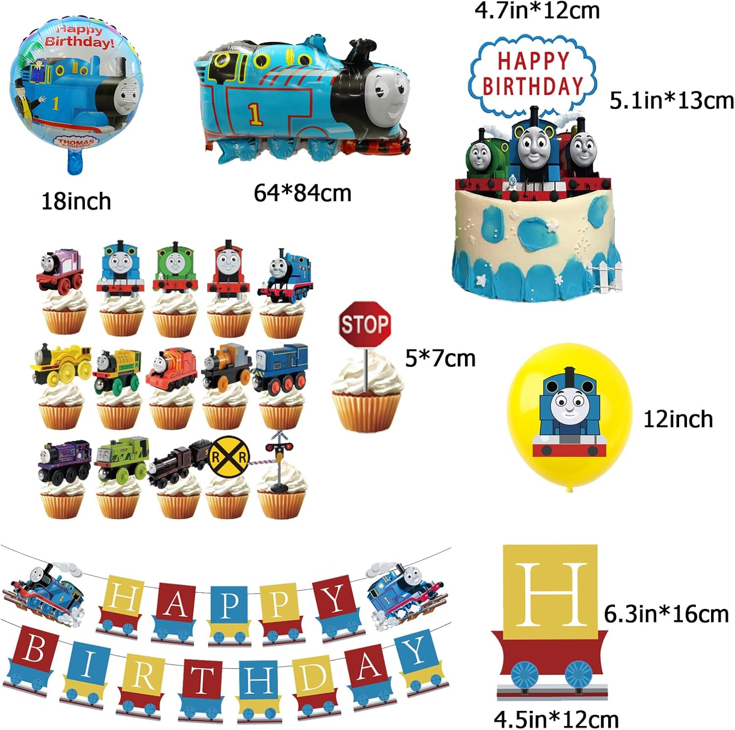 Thomas Locomotive Birthday Decoration Thomas Children'S Birthday Decoration Thomas Train Decoration Birthday Thomas Balloons Decoration Thomas Train Balloons Birthday Thomas Cake Decoration Thomas Birthday Banner image number 5