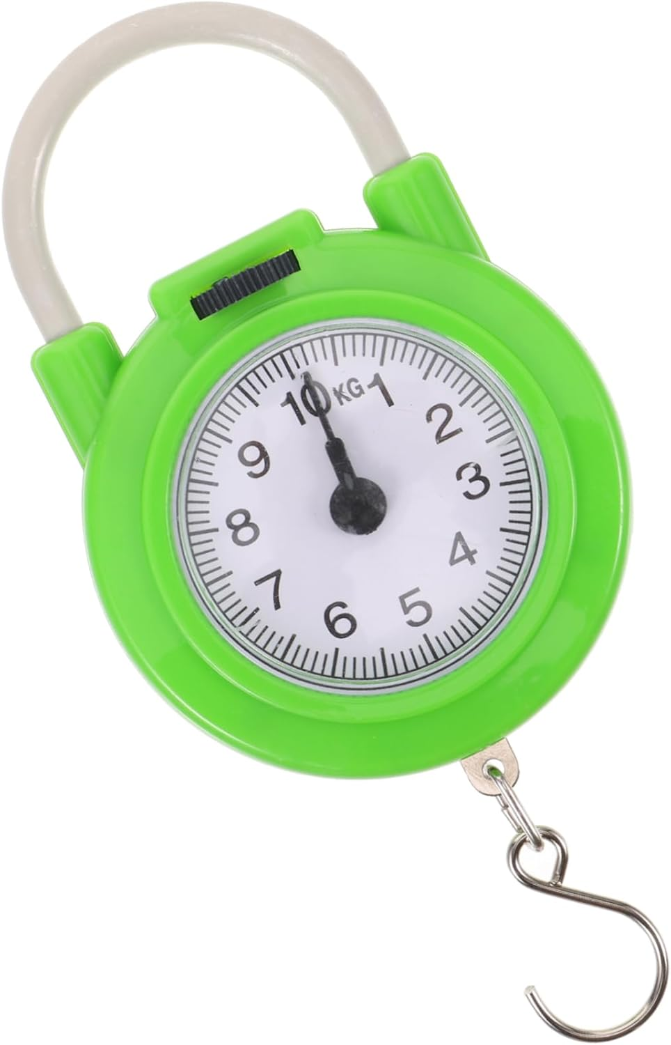 JECOMPRIS Portable Manual Spring Luggage Scale Hook High-Precision Travel Suitcase Weight Scale in Fluorescent Green Small Handheld for Home and Travel Use image number 6