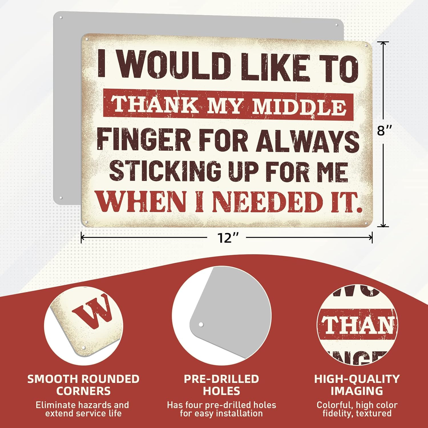 Rousen Man Cave Decor, Funny Bar Signs, Cool Stuff for Men, Sarcastic Tin Signs, Suitable for Garage, Cafe, Office, Kitchen, Home Bar, RV, Aluminum Sign 12X8 Inch, 4 Holes for Easy Hanging image number 6