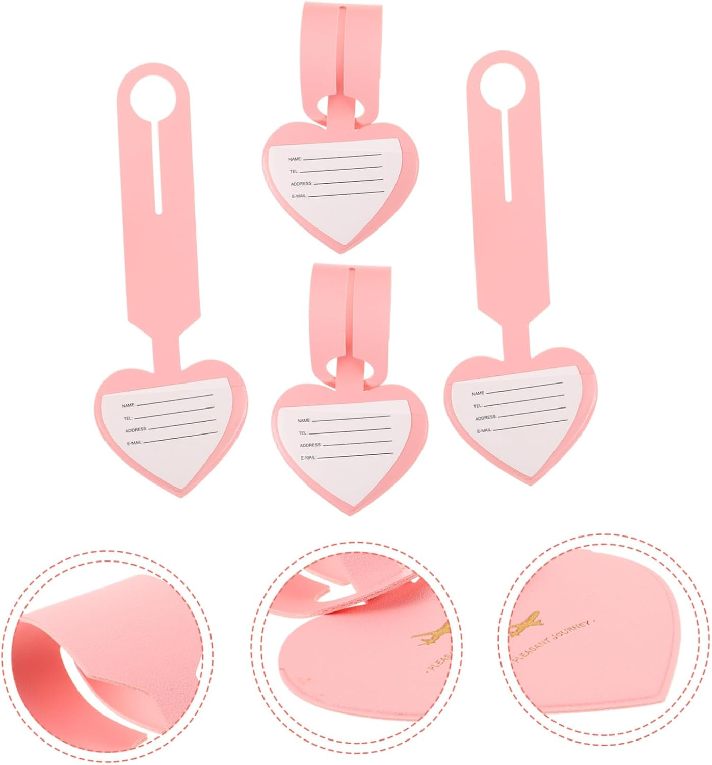CONGARTENO 4Pcs Luggage Tags Labels for Travel Suitcase Tags Names Cute Bag for Suitcases image number 6
