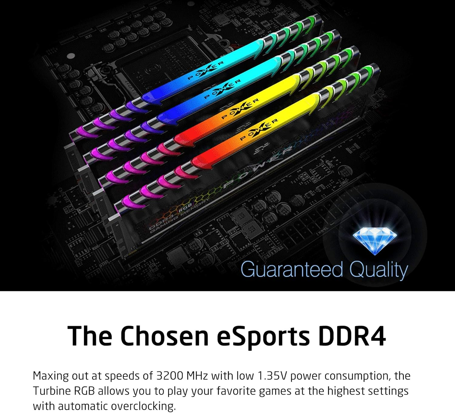 Silicon Power XPOWER Turbine RGB DDR4 32GB (16GB X 2) Dual Channel Kit 3600Mhz PC4-28800 CL18 1.35V 288-Pin UDIMM Gaming Desktop Computer RAM Memory SP032GXLZU360BDB image number 3