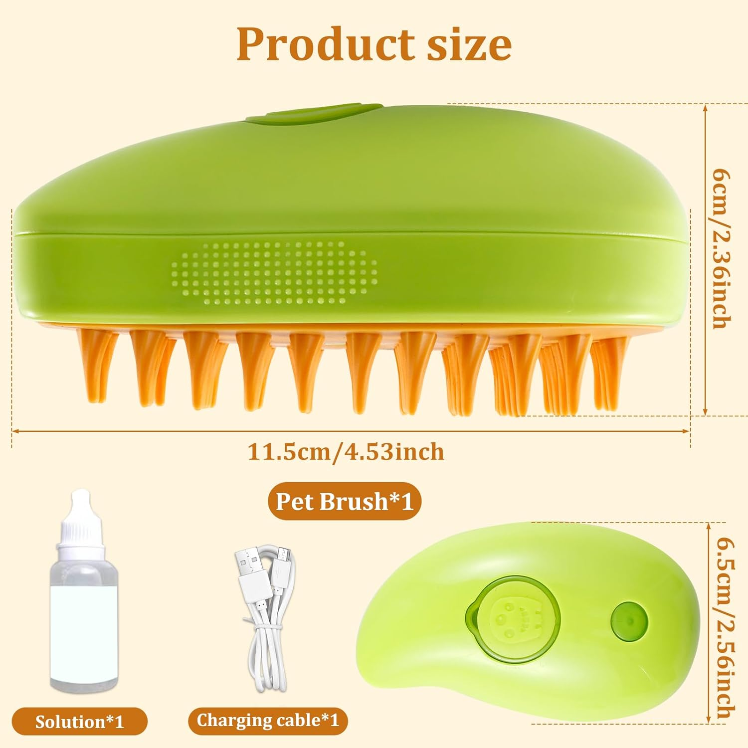 Steamy Cat Brush, 2024 New 3 in 1 Multifunctional Steamy Cat Hair Brush, Spray Dog Grooming Brush for Shedding with Solution, Pet Massage Brush for Removing Tangled Loose Hair (01) - 02 image number 5