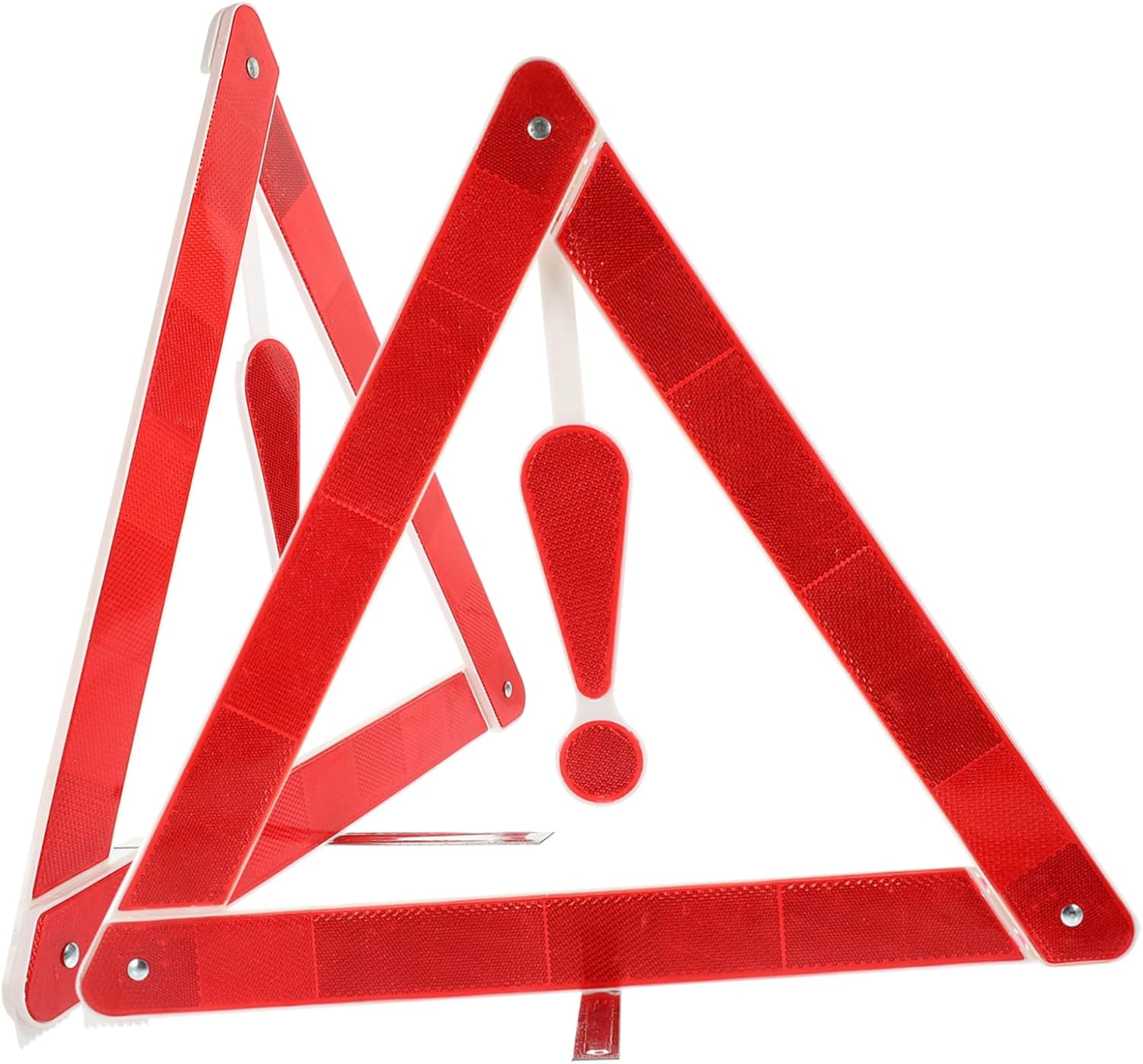 2Pcs Car Warning Triangle Folding Safety Tripod Kit Wind Resistant Roadside Warning Signs Easy Storage Sturdy Practical Vehicle Emergency Safety Tool image number 1