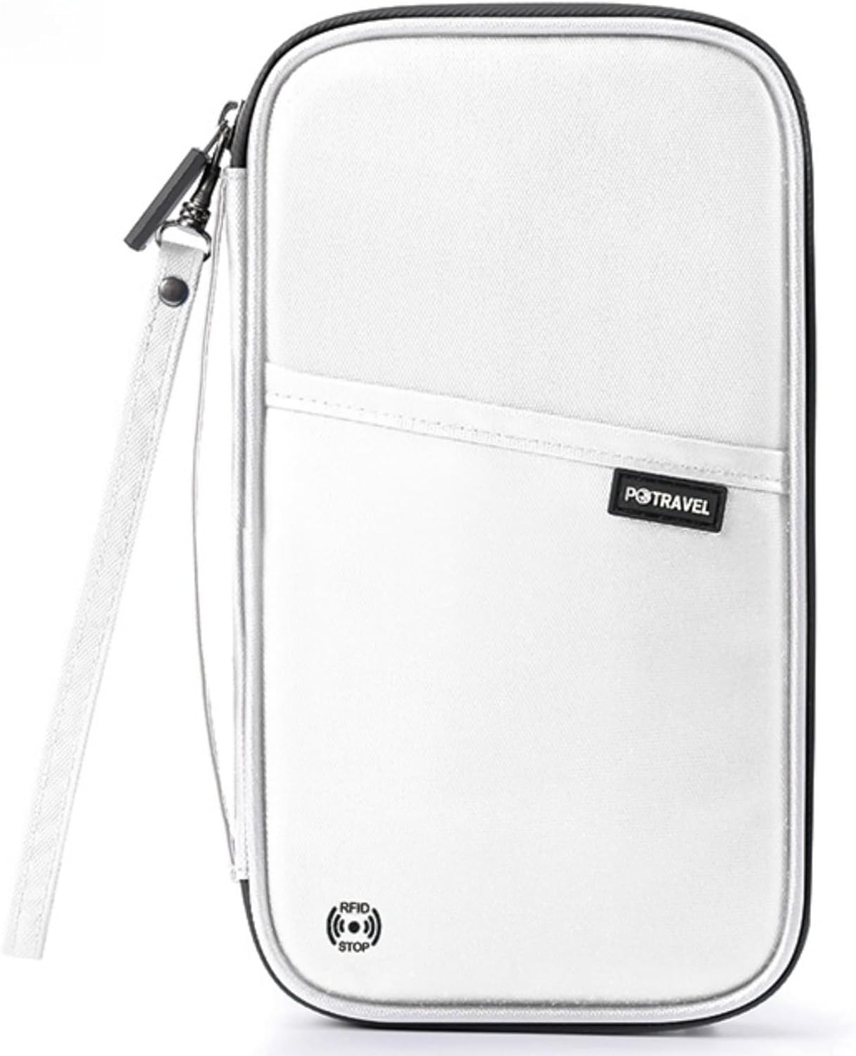 Wigmoa Family Passport Holder, RFID Blocking Passport Wallet for Women, Men, Travel Essentials Wallet, Waterproof Passport Holder Bag, Travel Document Organizer, S-ME (Light Gray)