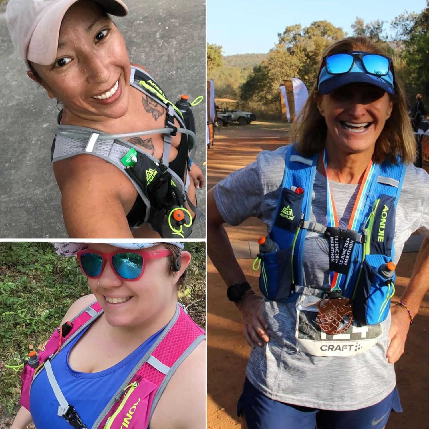 Azarxis Hydration Running Vest Backpack Pack 5.5L for Women and Men Jogging Trail Race Marathon Cycling Hiking image number 5